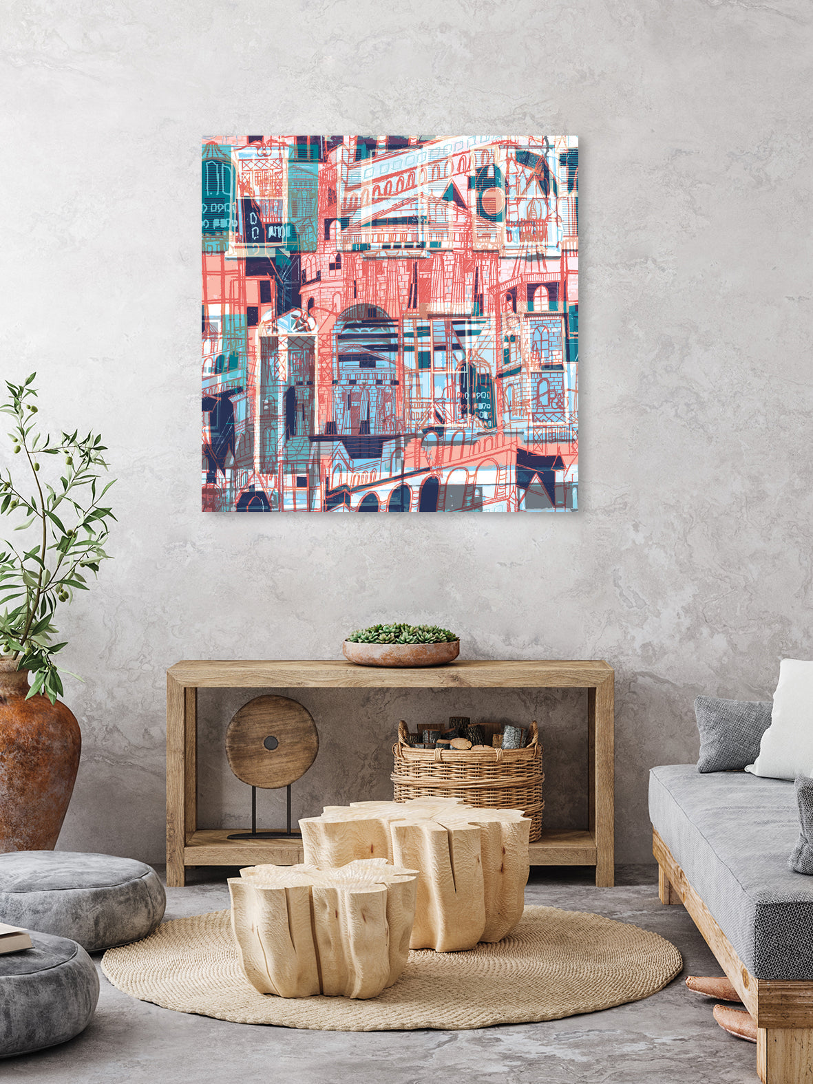 Downtown Funk by Insiyah Shahpurwalla on GIANT ART - orange photo illustration