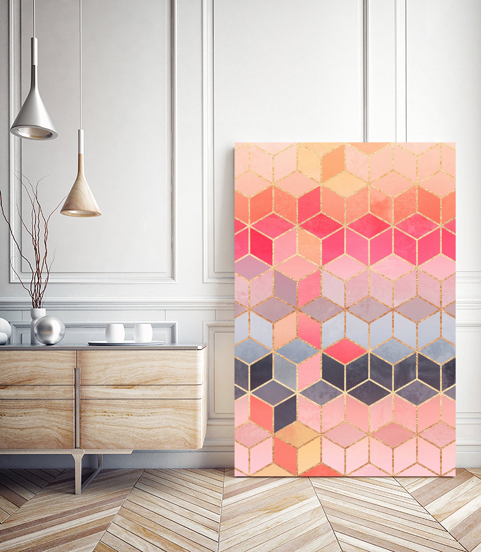 Happy Cubes by Elisabeth Fredriksson on GIANT ART - pink digital drawing