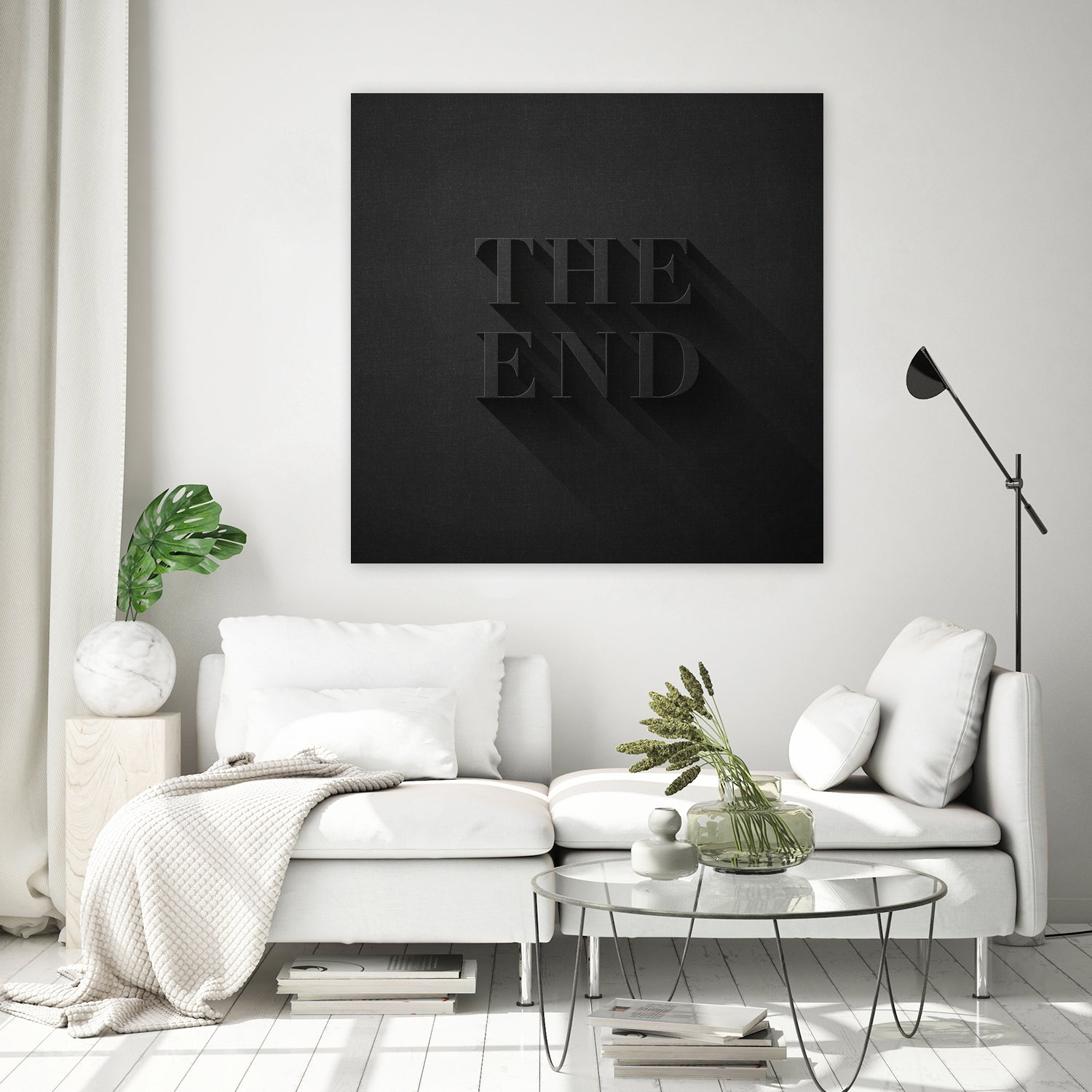 THE END by Daniel Coulmann on GIANT ART - black typography
