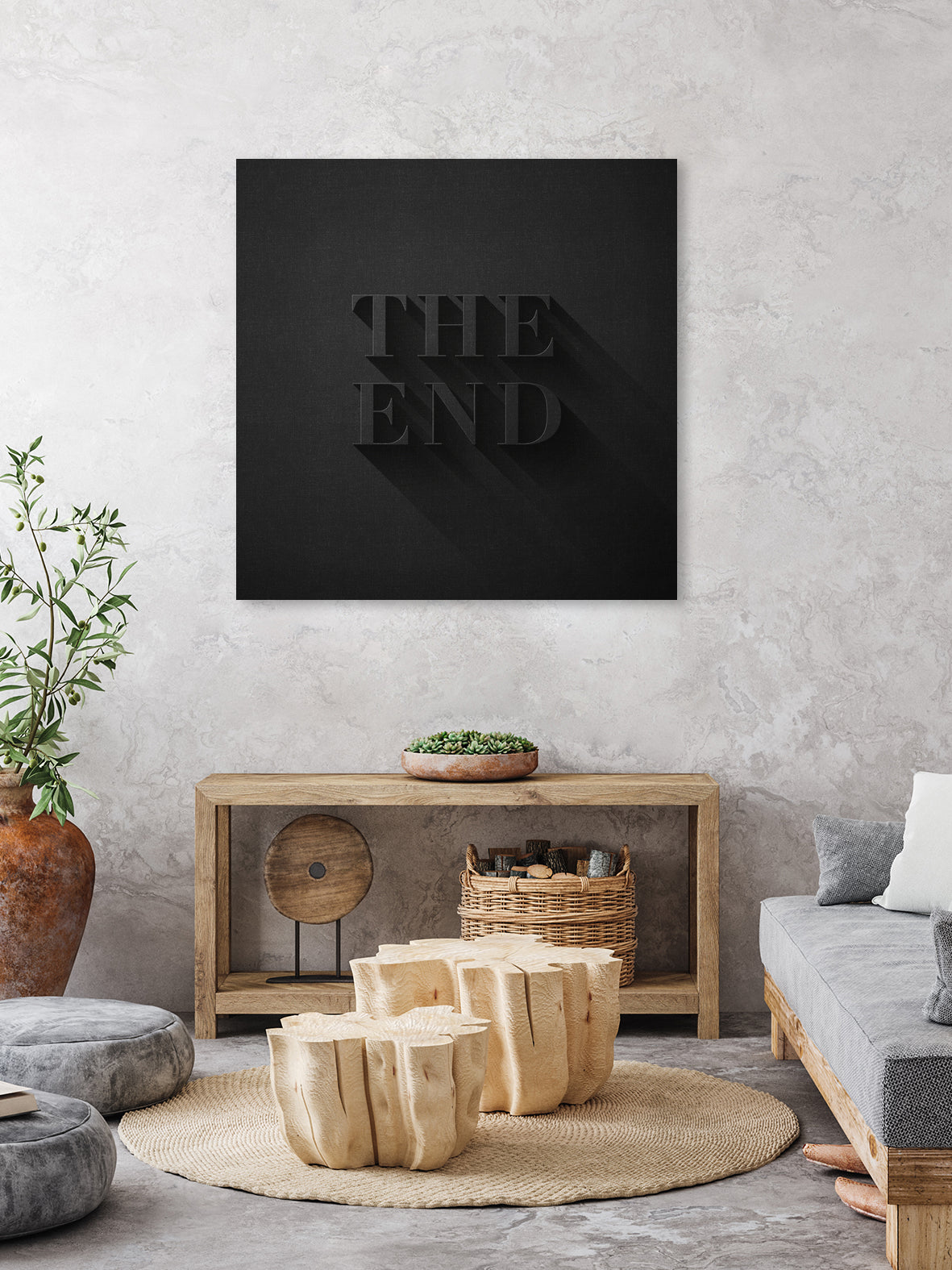 THE END by Daniel Coulmann on GIANT ART - black typography
