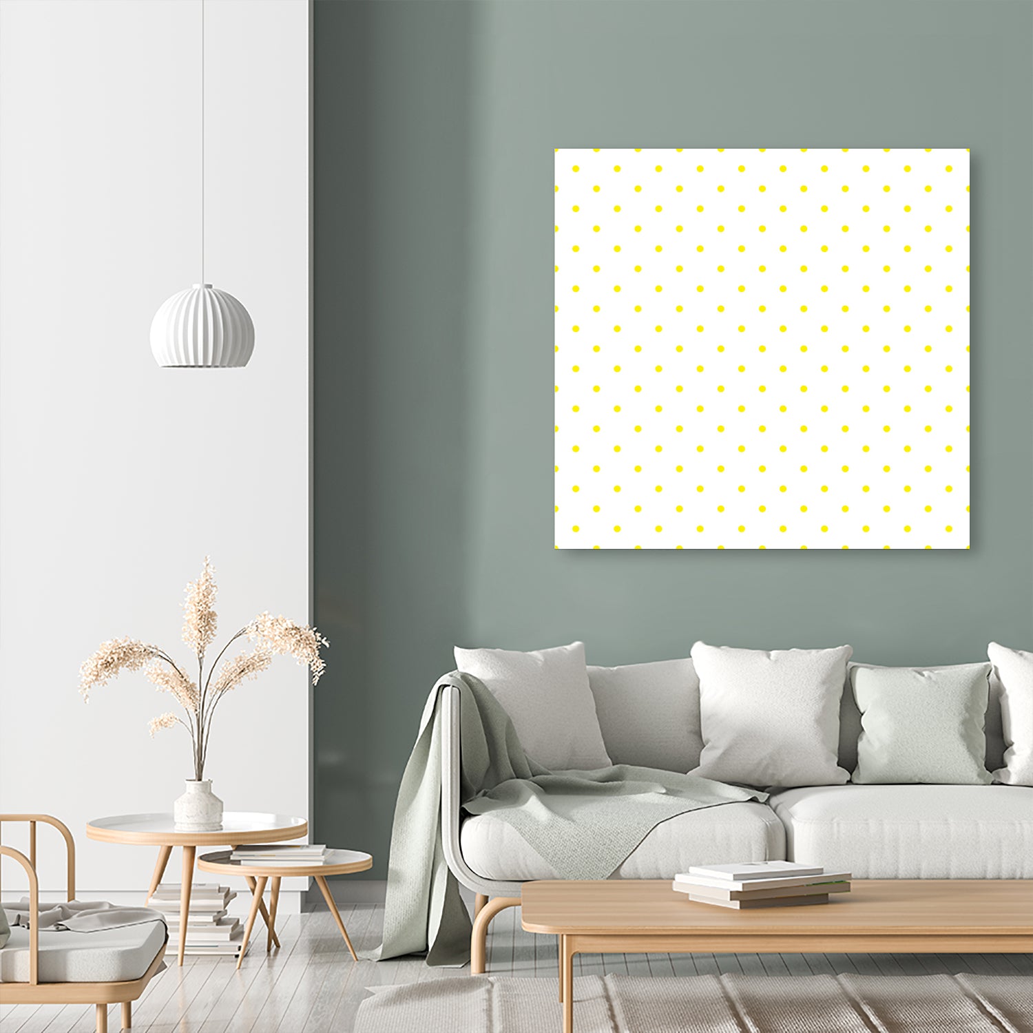 Small Yellow Polka Dots Pattern by David Kessler on GIANT ART - yellow digital painting