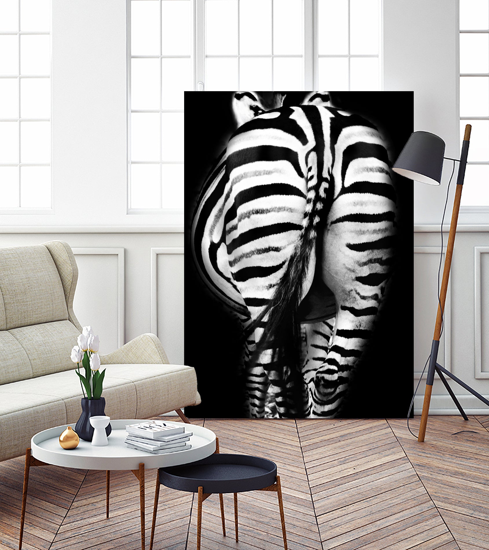 Stripes And Tails Monochrome by Irina Safonova on GIANT ART - gray photo manipulation