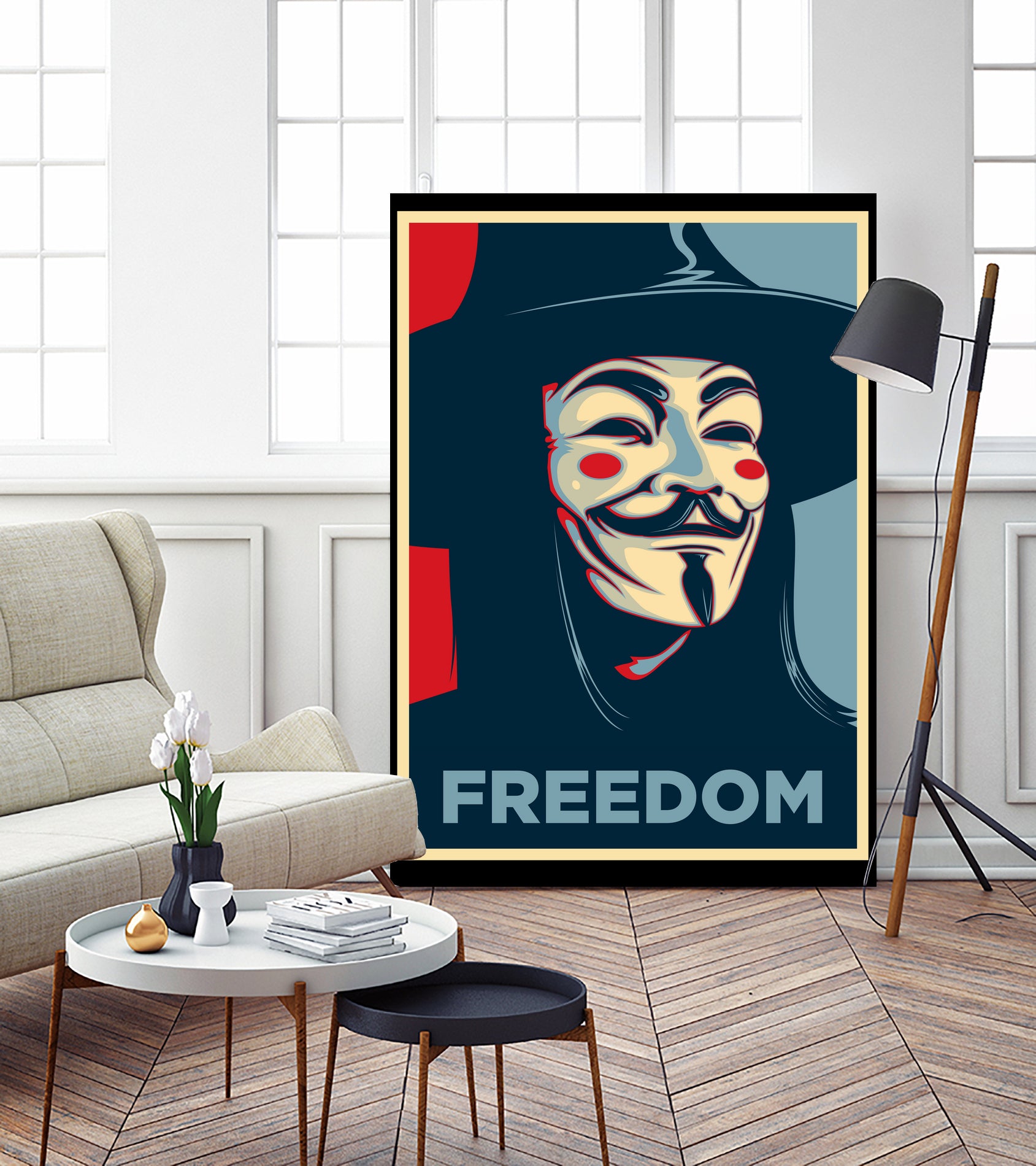 FREEDOM by Christopher Sanabria on GIANT ART - blue digital painting