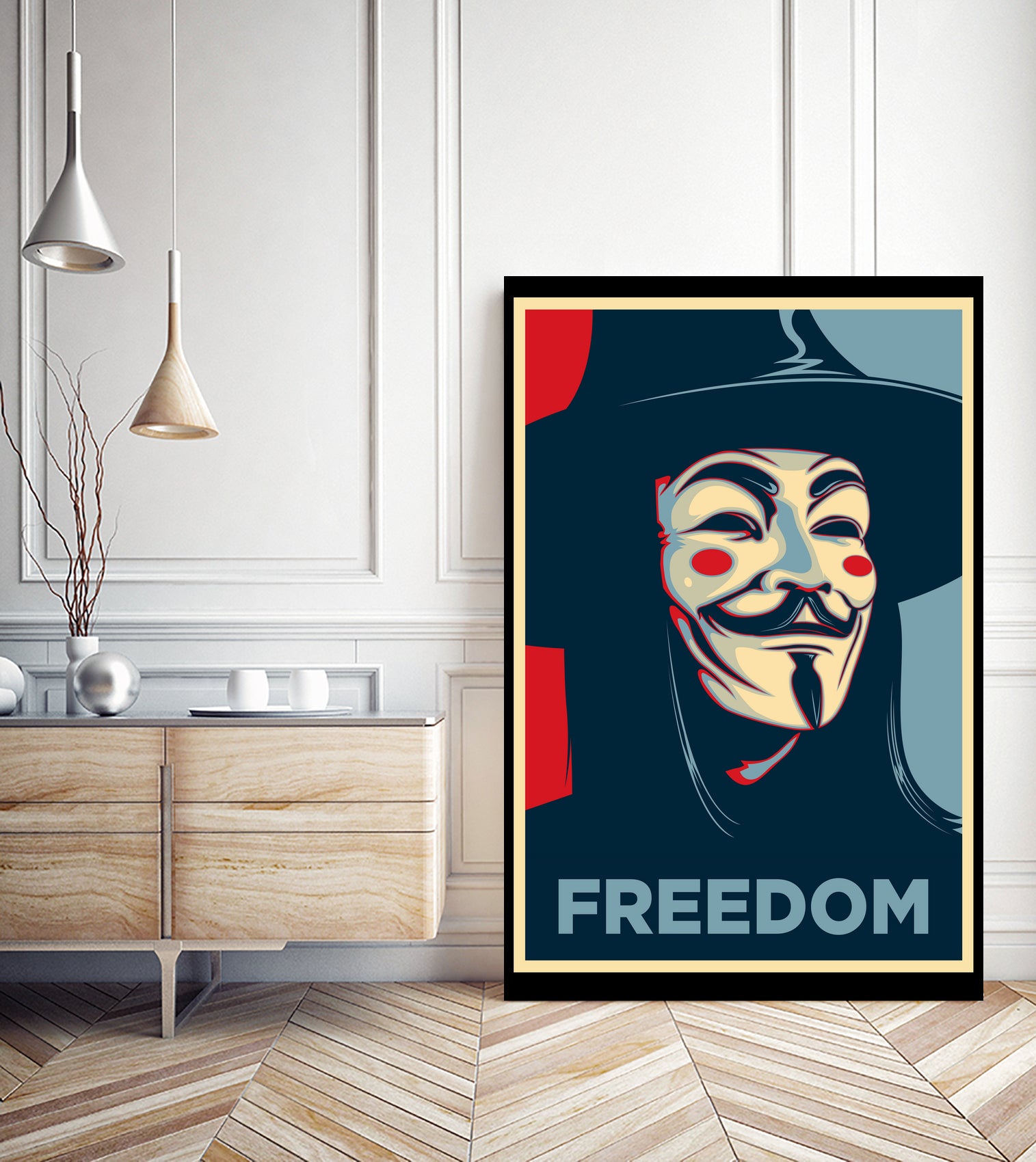 FREEDOM by Christopher Sanabria on GIANT ART - blue digital painting