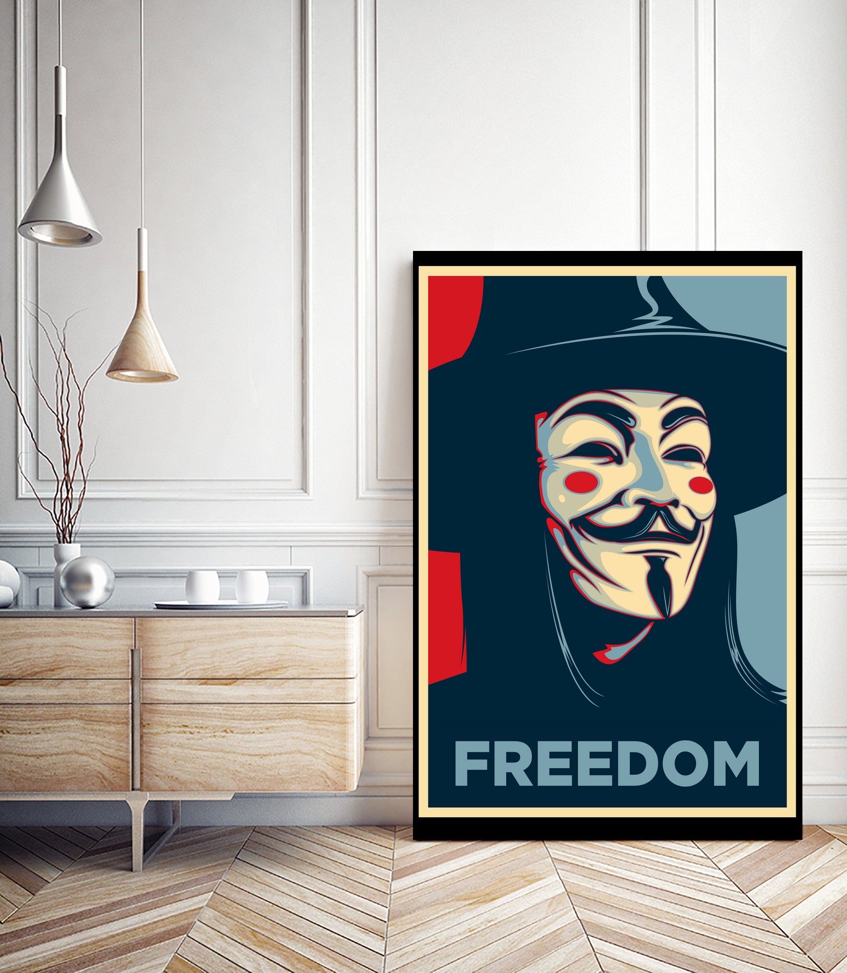 FREEDOM by Christopher Sanabria on GIANT ART - blue digital painting