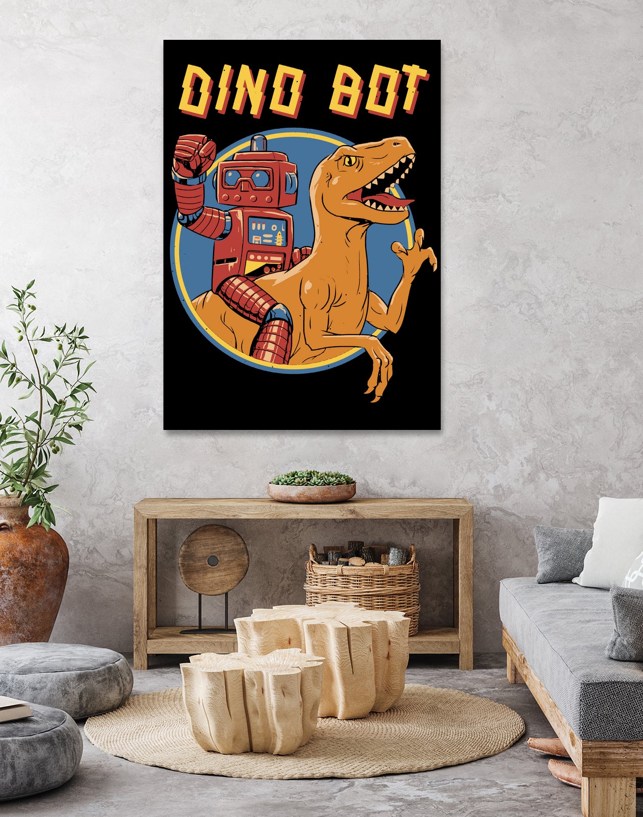 Dino Bot by Vincent Trinidad on GIANT ART - black digital painting