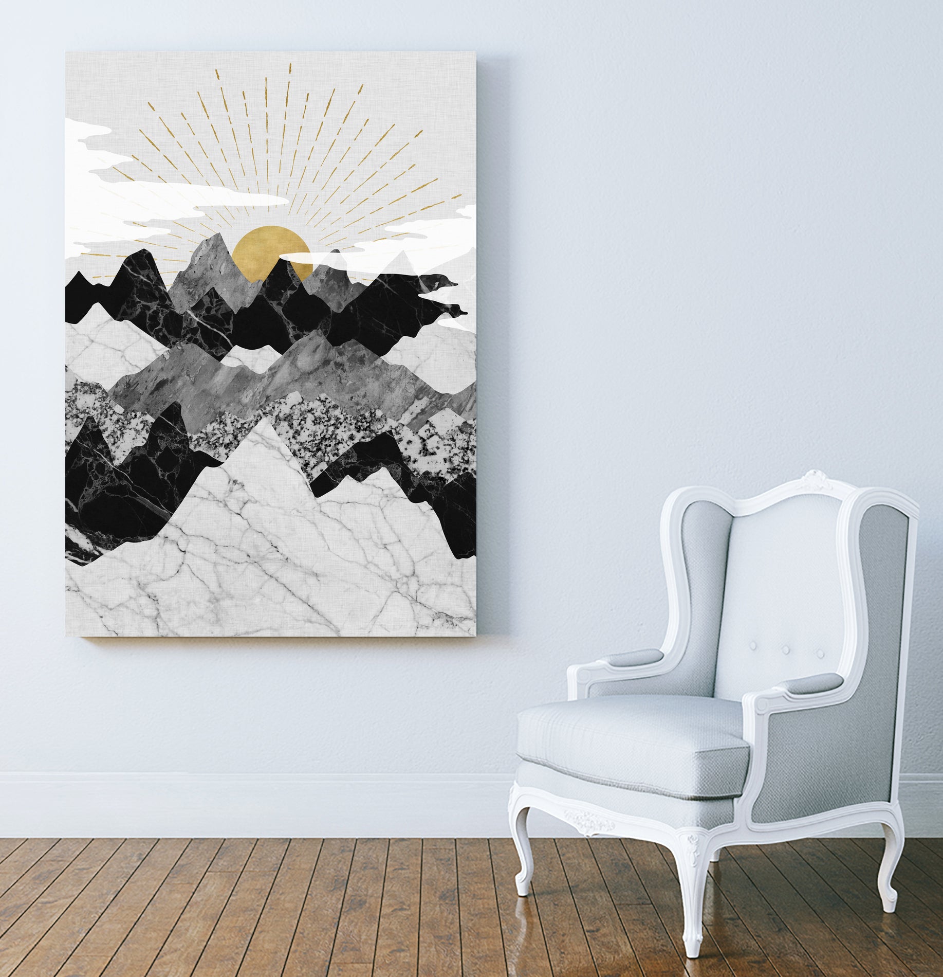 Sun Rise by Christina Shek on GIANT ART - gray digital drawing