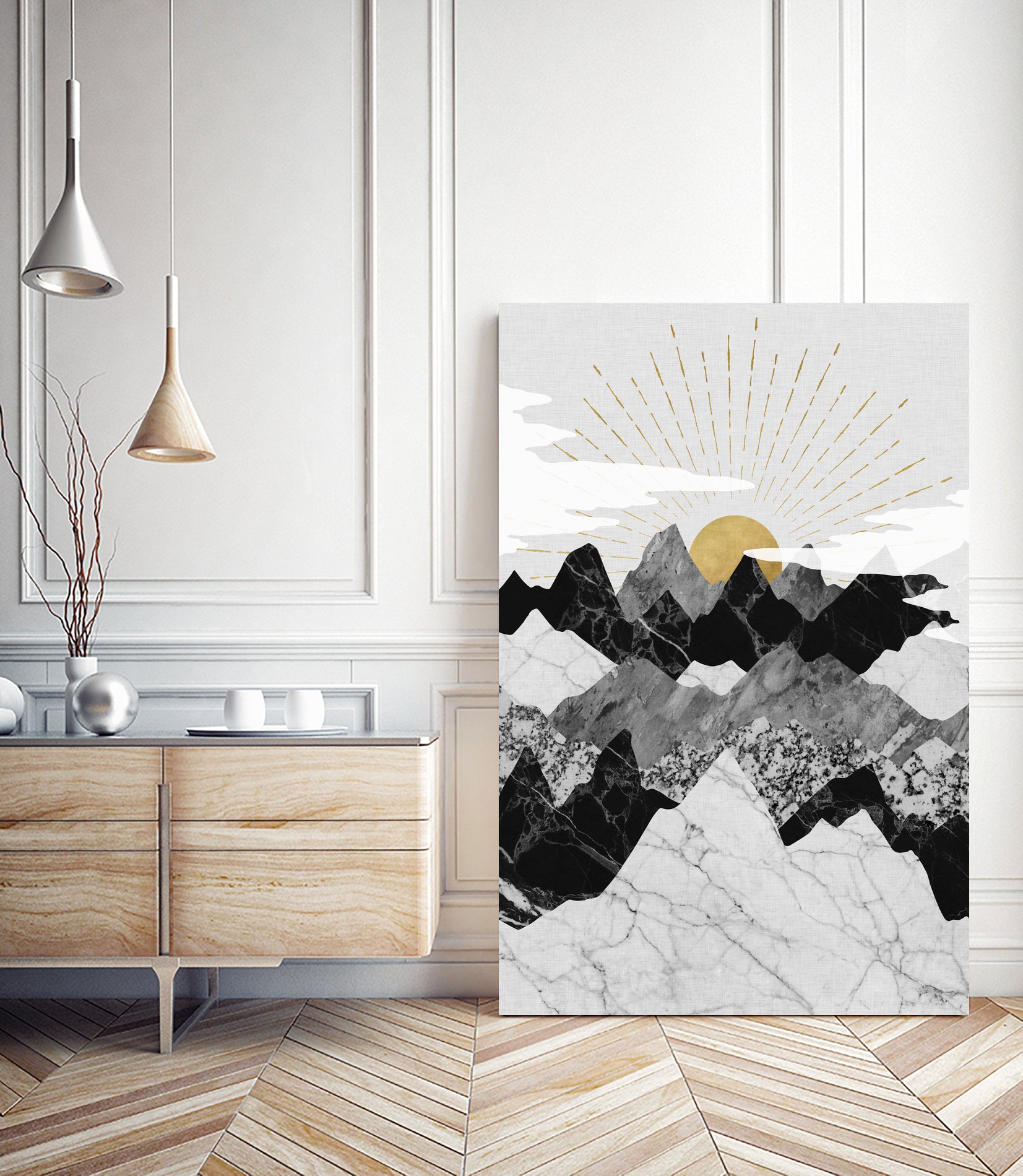 Sun Rise by Christina Shek on GIANT ART - gray digital drawing