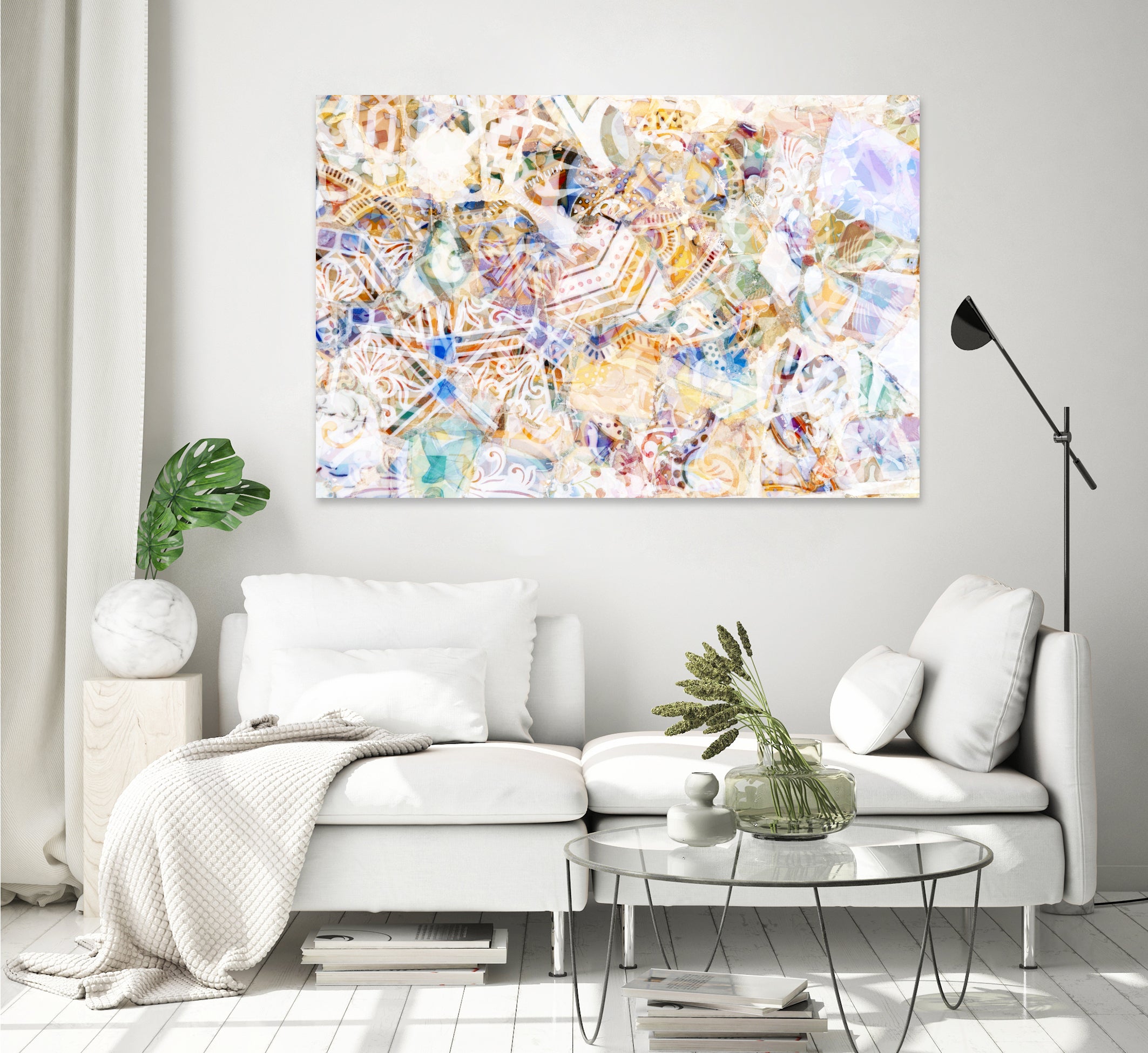 Mosaic of Barcelona XI by amini 54 on GIANT ART - yellow processing/programming