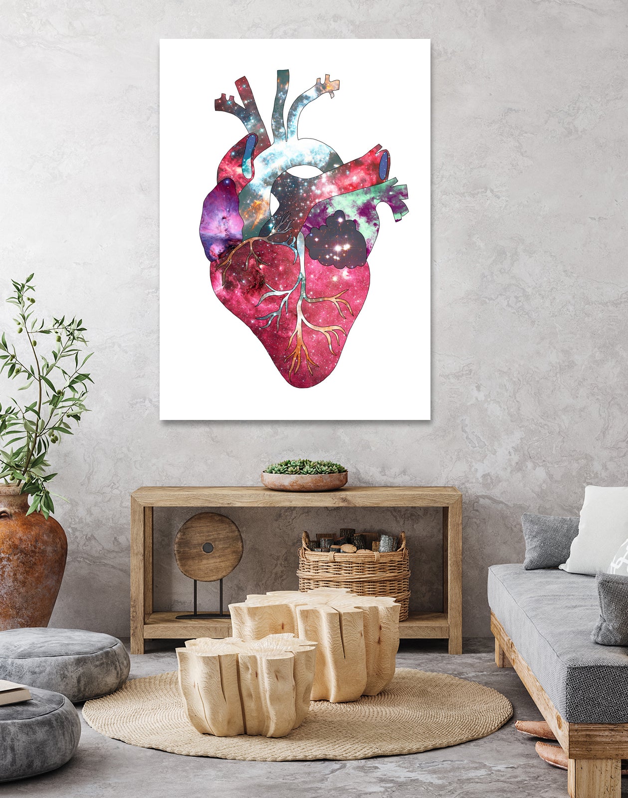 Superstar Heart by Bianca Green on GIANT ART - fuchsia mixed media