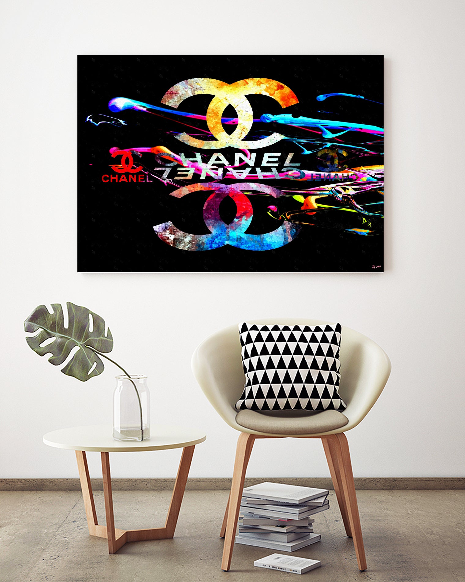 Chanel Mirroring by Daniel Janda on GIANT ART - black mixed media