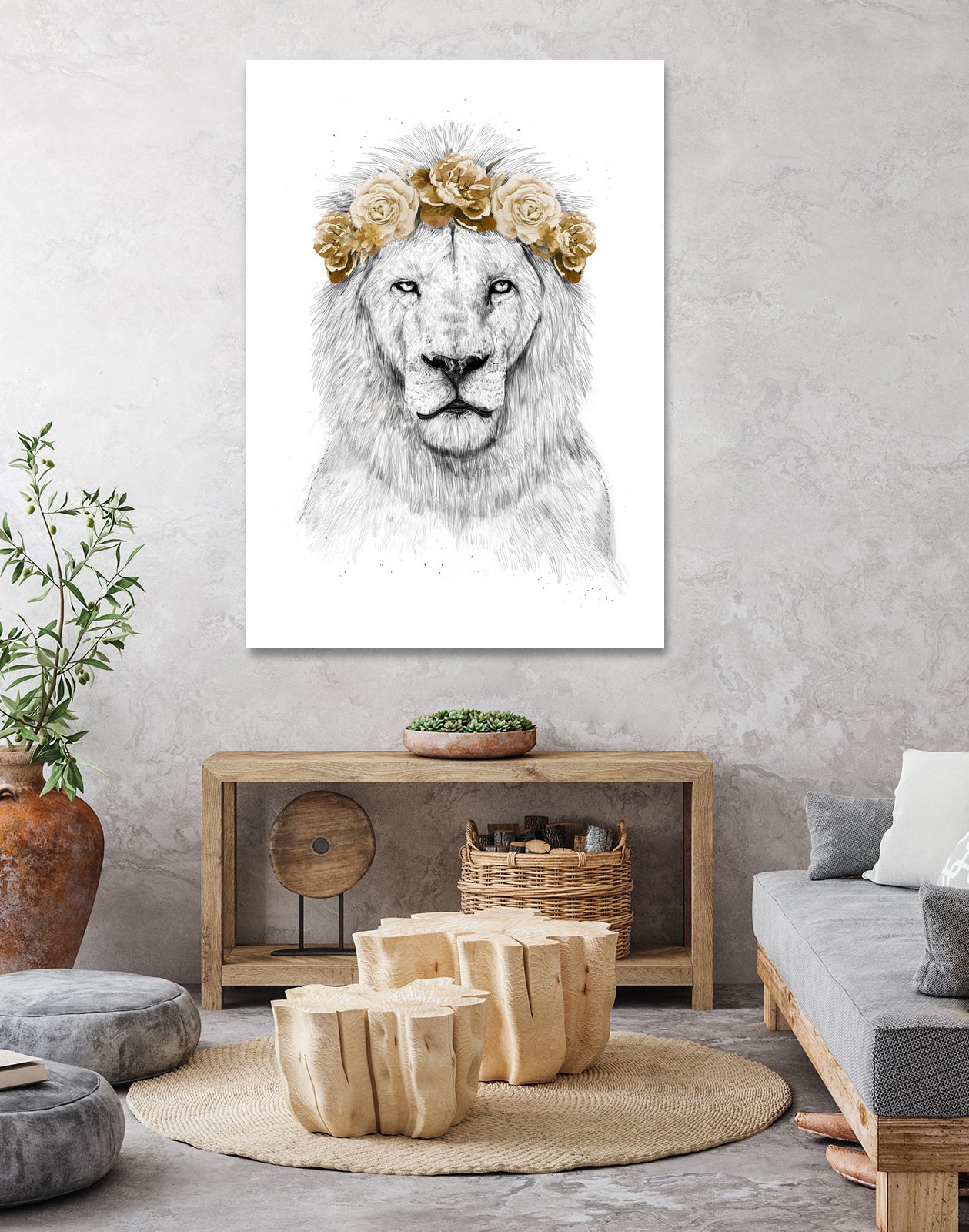 Festival lion (color version) by Solti Balázs on GIANT ART - white digital drawing
