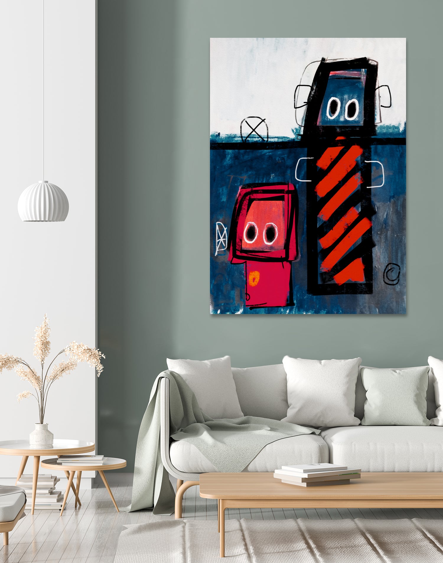 Friends by Daniel Malta on GIANT ART - blue digital painting