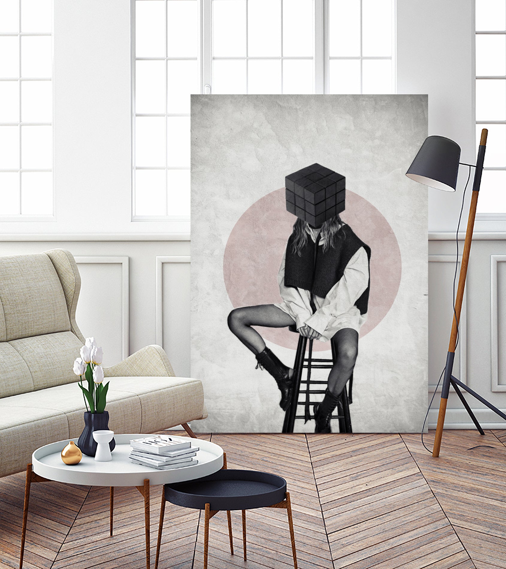 Cube by Menelaos Trompoukis on GIANT ART - pink digital painting