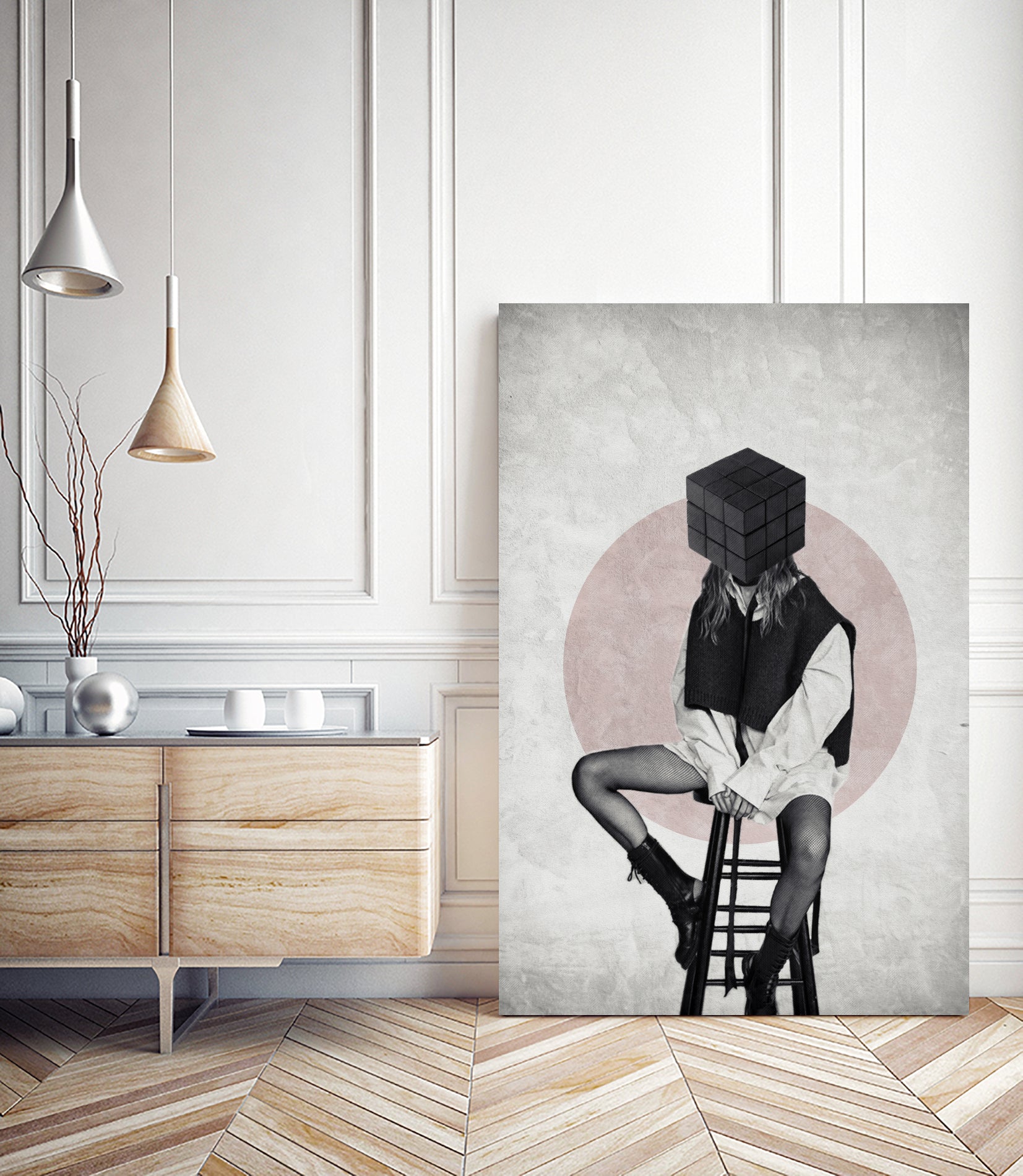 Cube by Menelaos Trompoukis on GIANT ART - pink digital painting