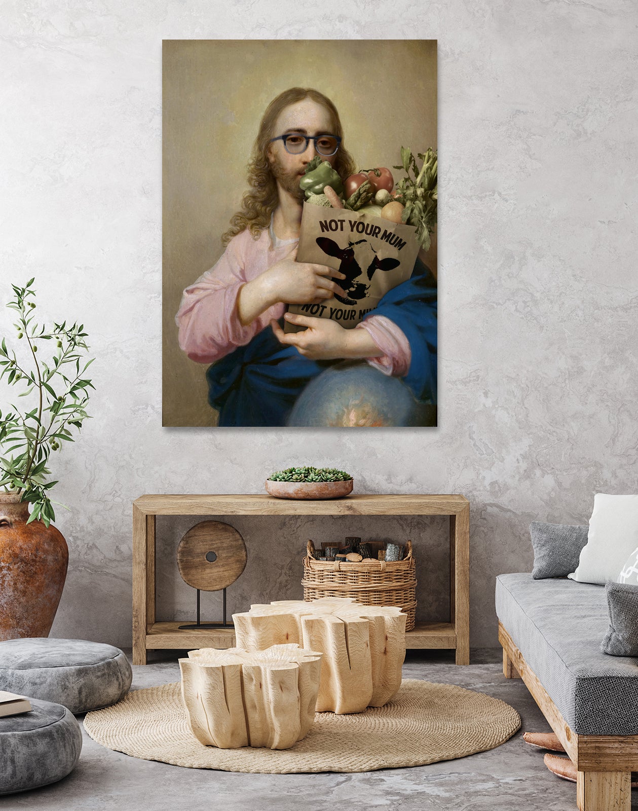 New Religion by José Luis Guerrero on GIANT ART - pink digital painting