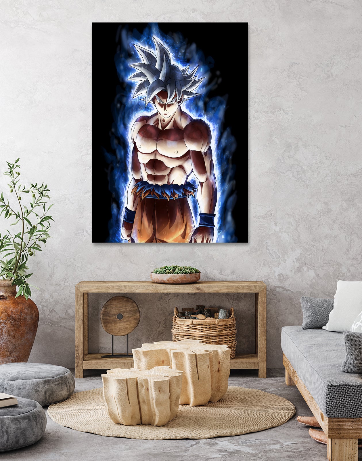 Goku ultra instinct - Selfish doctrine by MCAshe 24 on GIANT ART - blue digital drawing