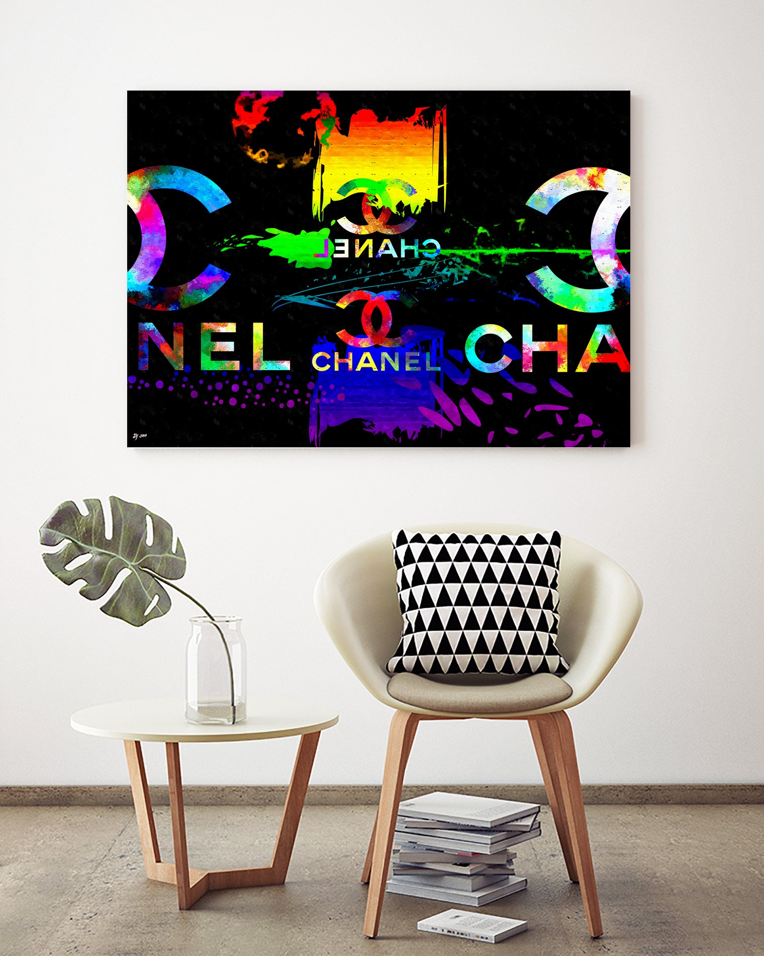 Colorful Chanel Art by Daniel Janda on GIANT ART - black mixed media