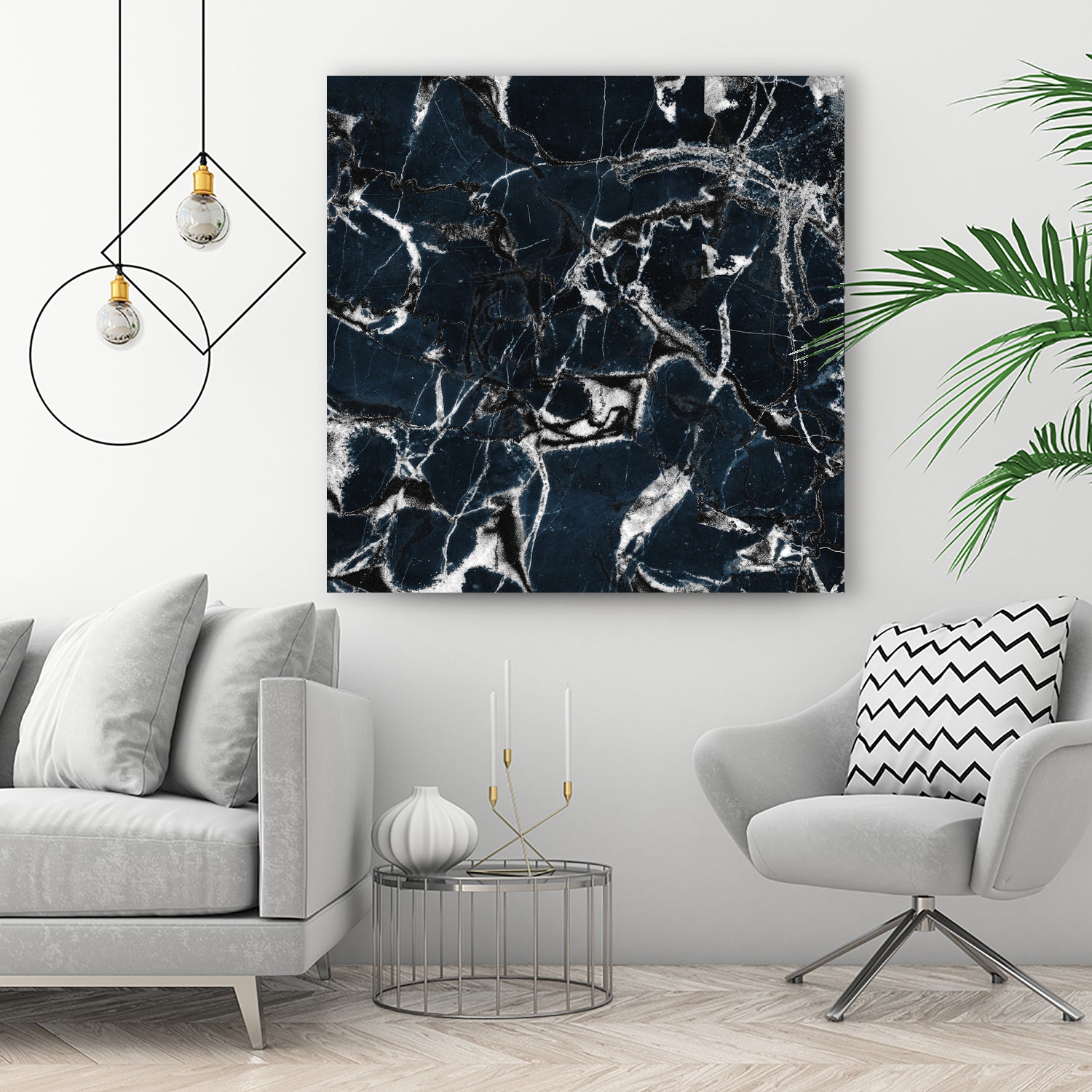 dark marble blue & black by Dirk Wüstenhagen on GIANT ART - black mixed media