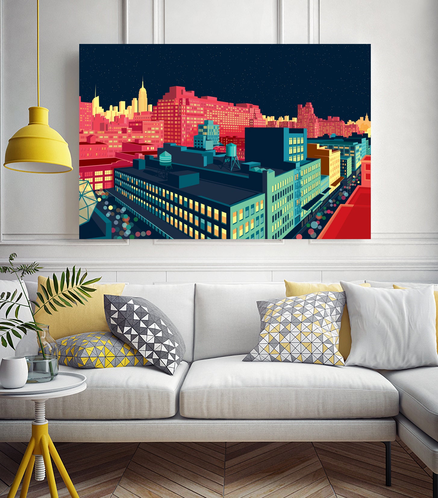Meatpacking District by Night by Remko Heemskerk on GIANT ART - red digital painting