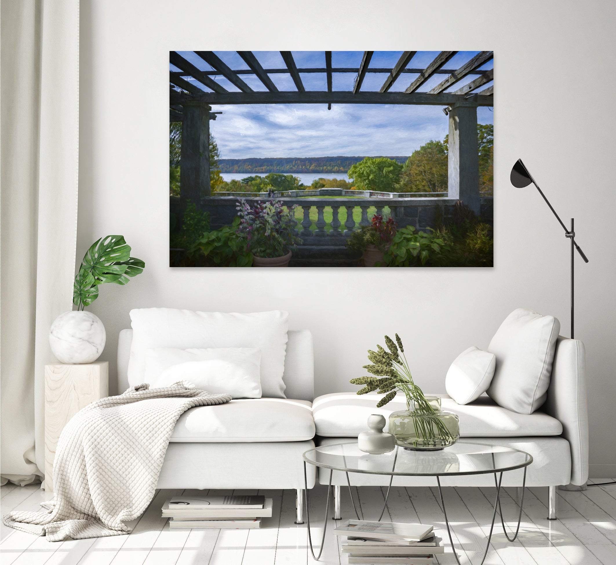 Autumn At Wave Hill by Chris Lord on GIANT ART - blue photo illustration