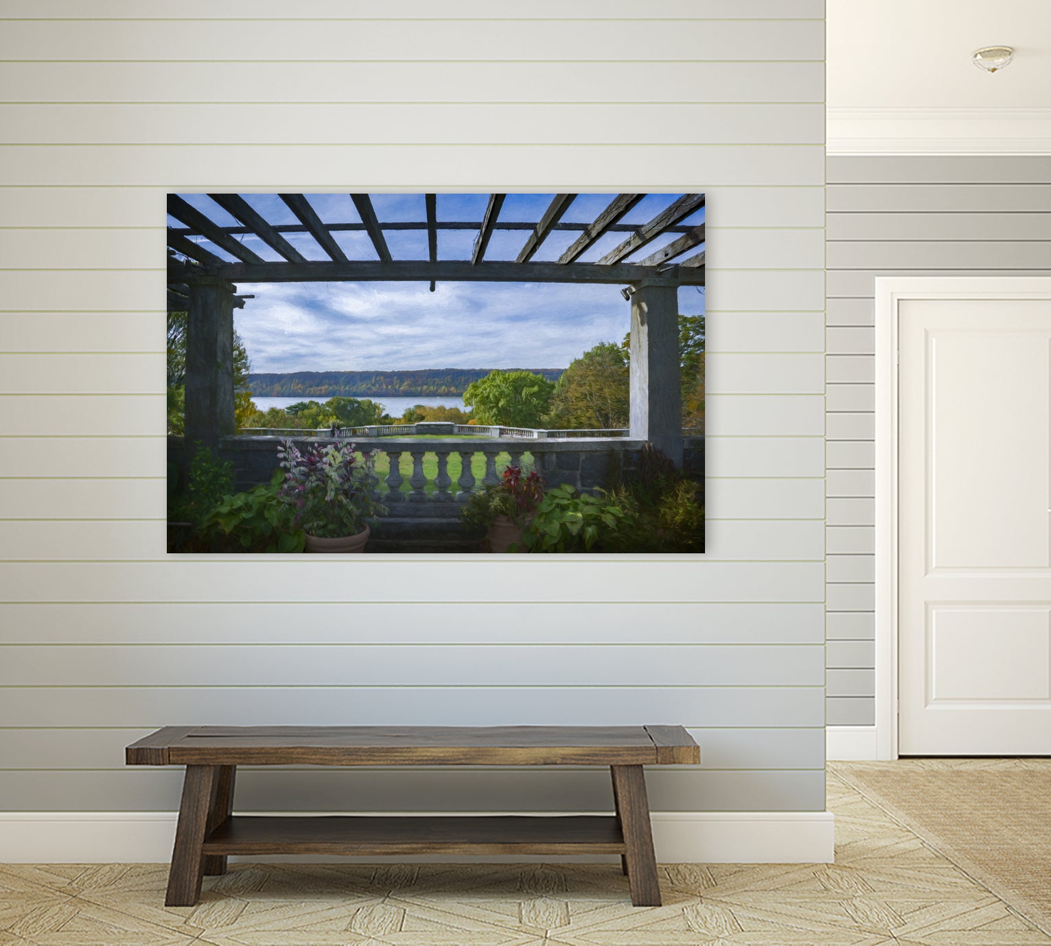 Autumn At Wave Hill by Chris Lord on GIANT ART - blue photo illustration