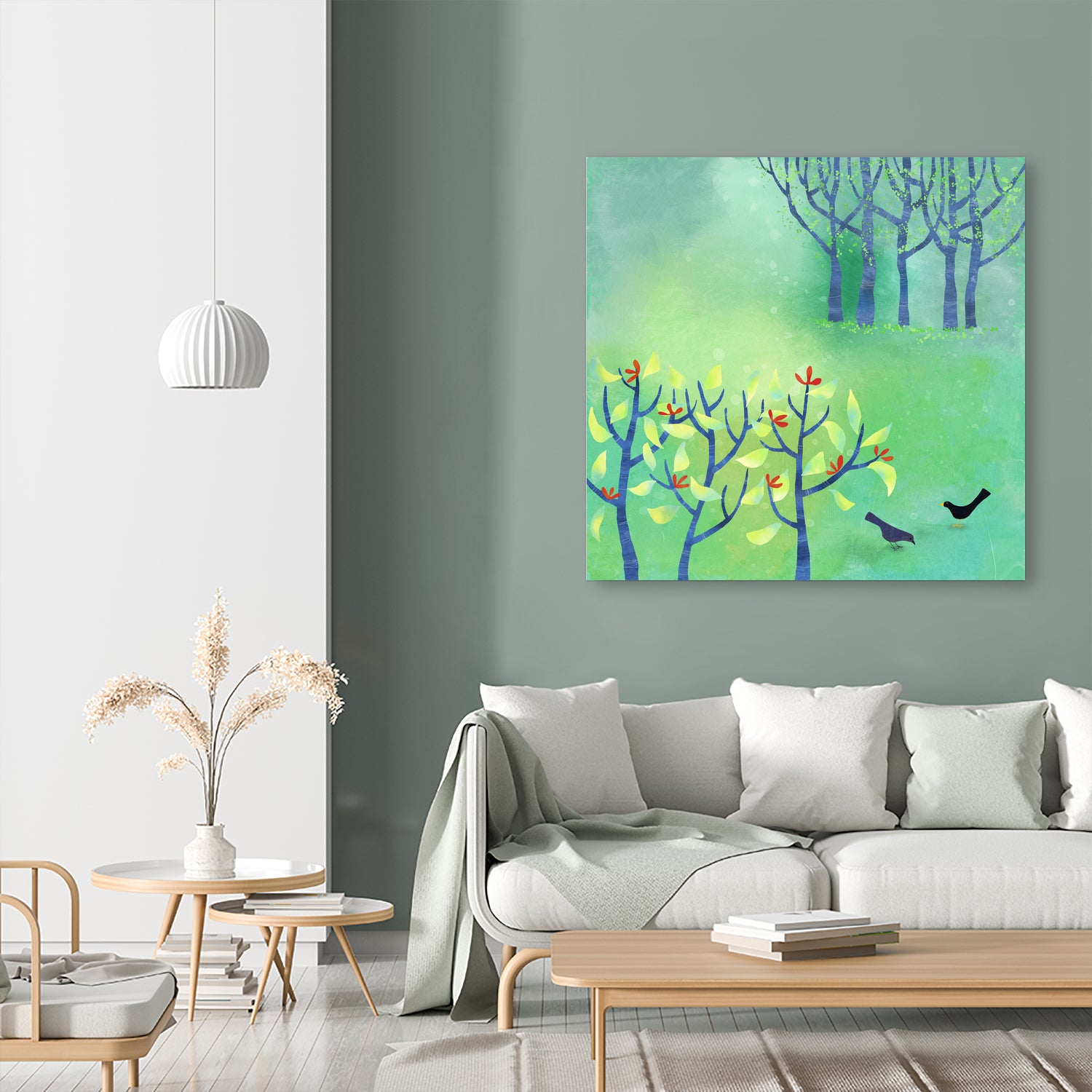April Landscape by Nic Squirrell on GIANT ART - green digital painting