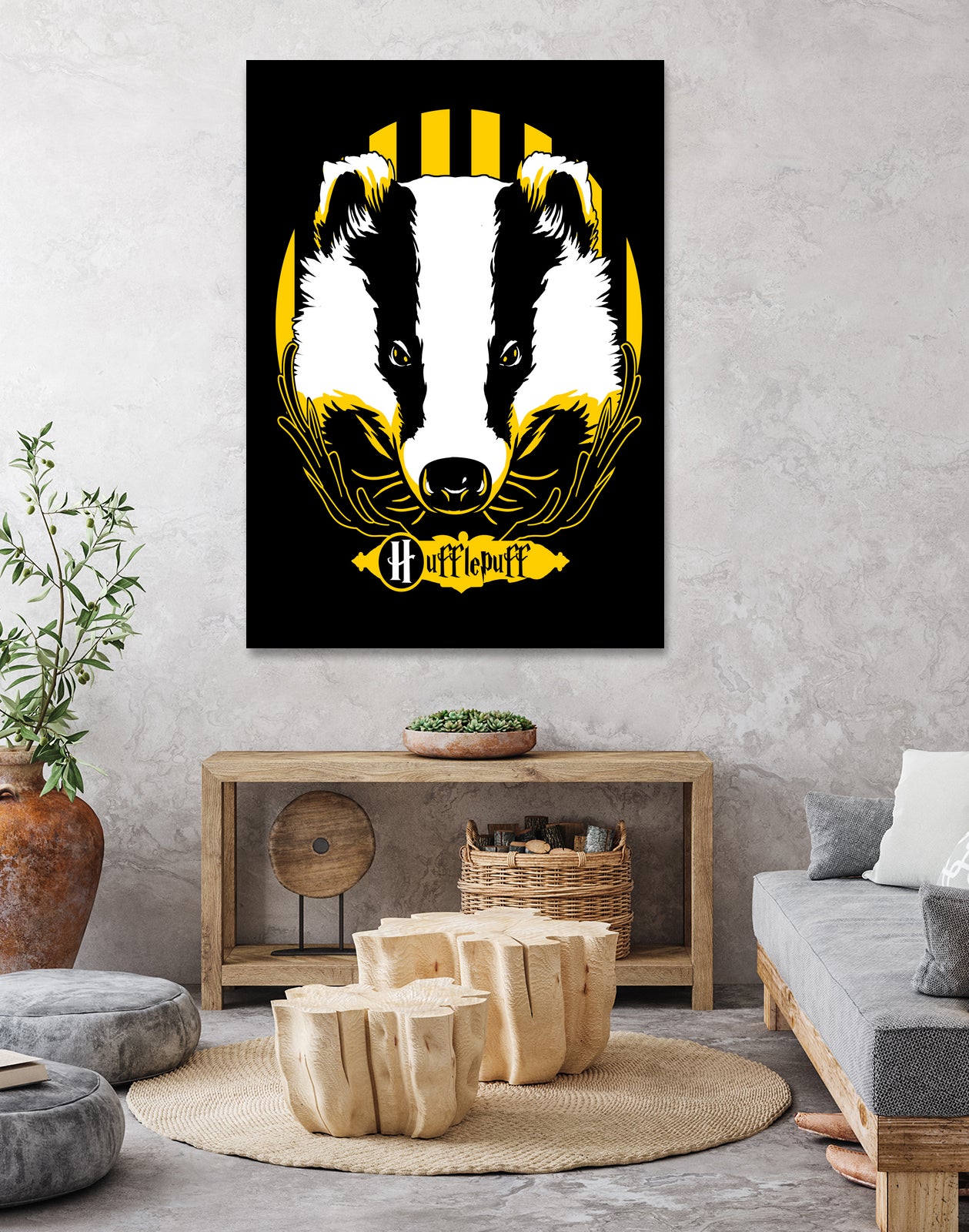 Hufflepuff by Samuel Rodrigues on GIANT ART - black digital painting