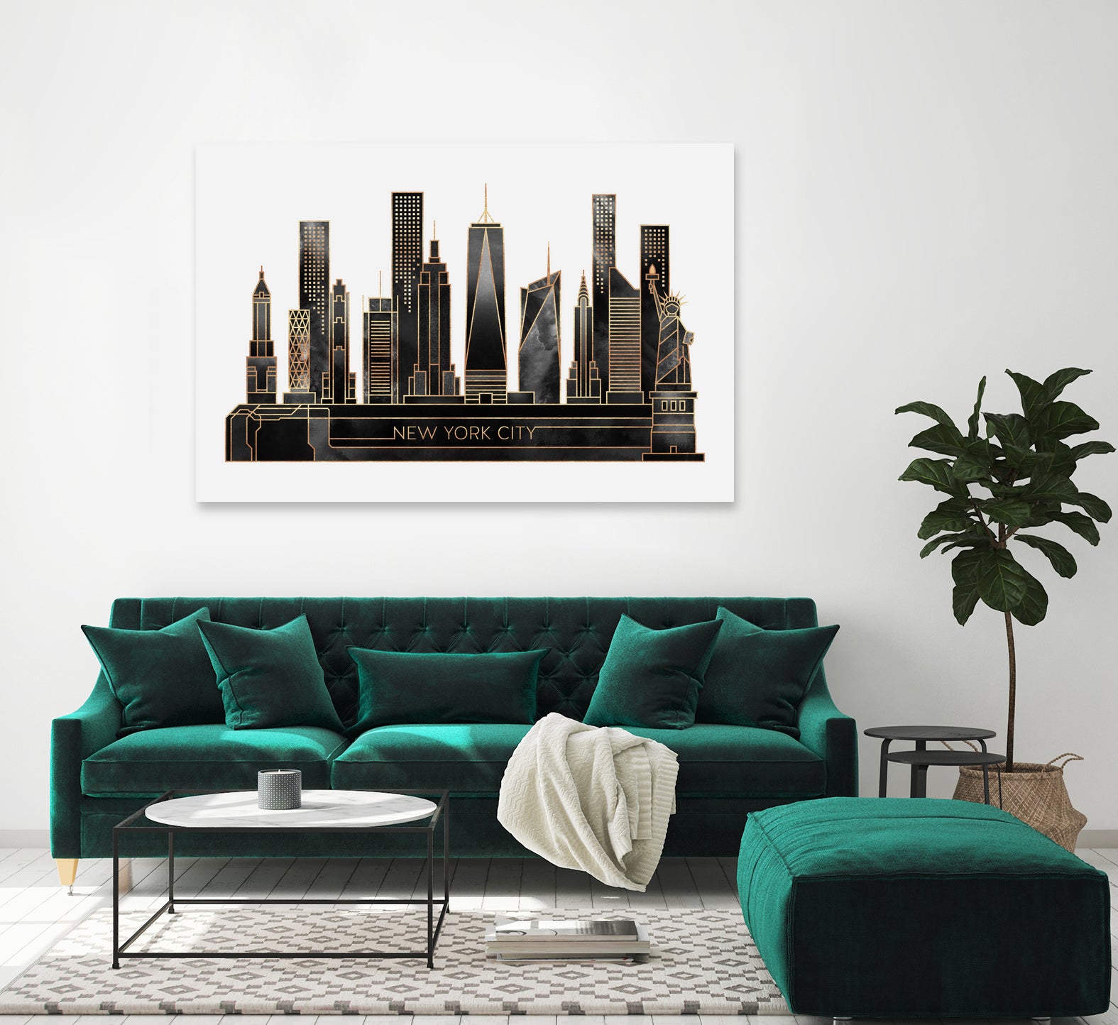 NYC - Black by Elisabeth Fredriksson on GIANT ART - black digital painting