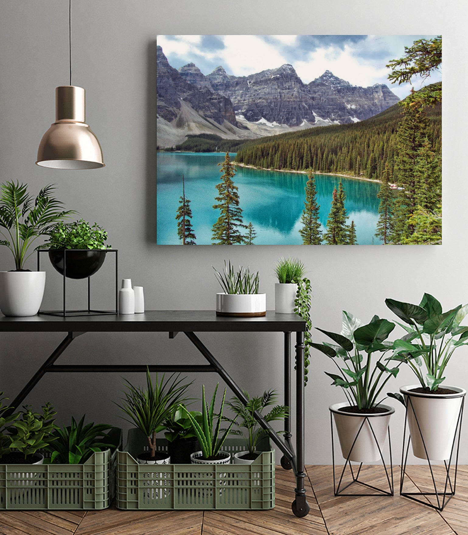 Moraine Lake Canada by Lynn Bolt on GIANT ART - blue photo illustration