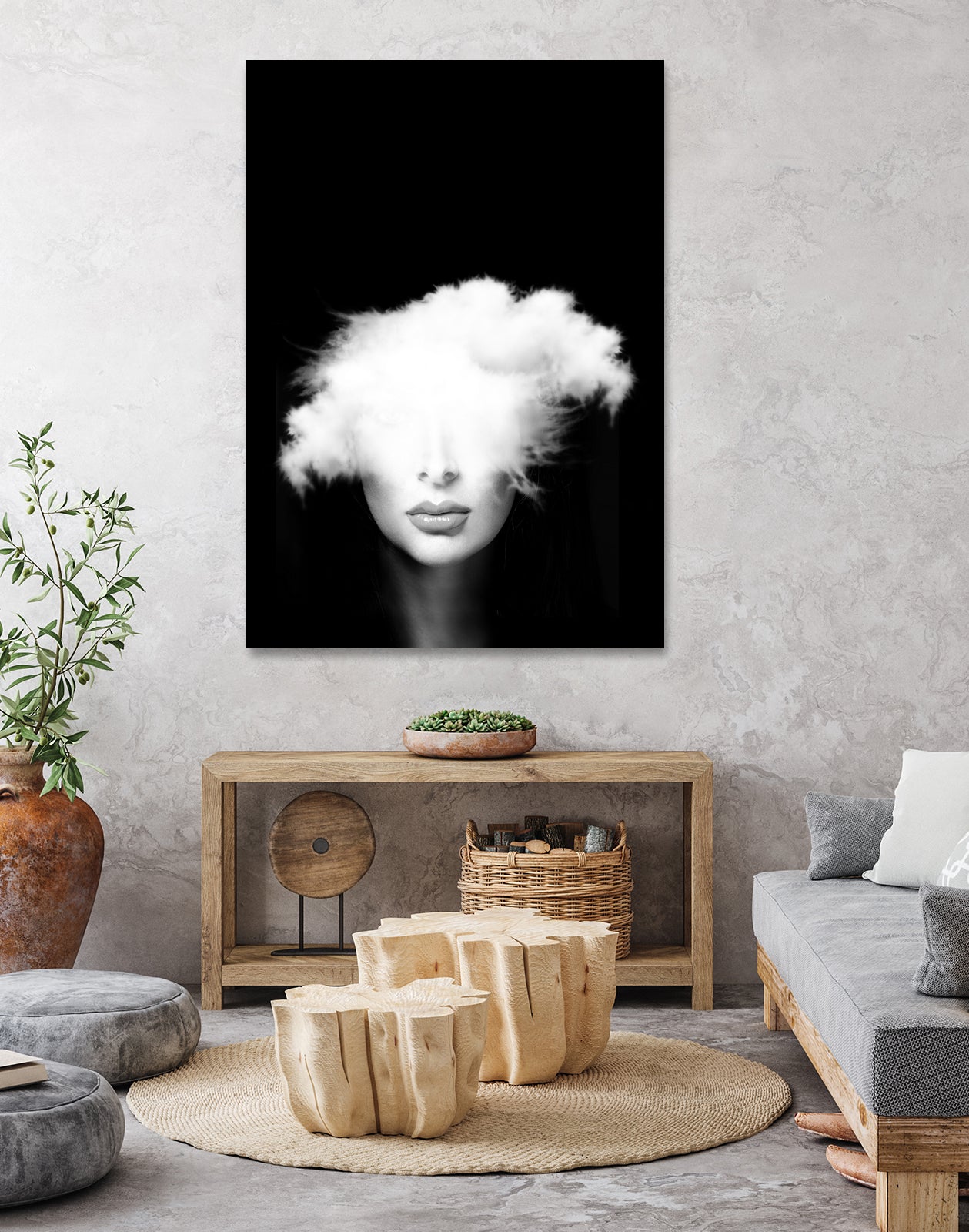 Head in the clouds by Tania Amrein on GIANT ART - black mixed media