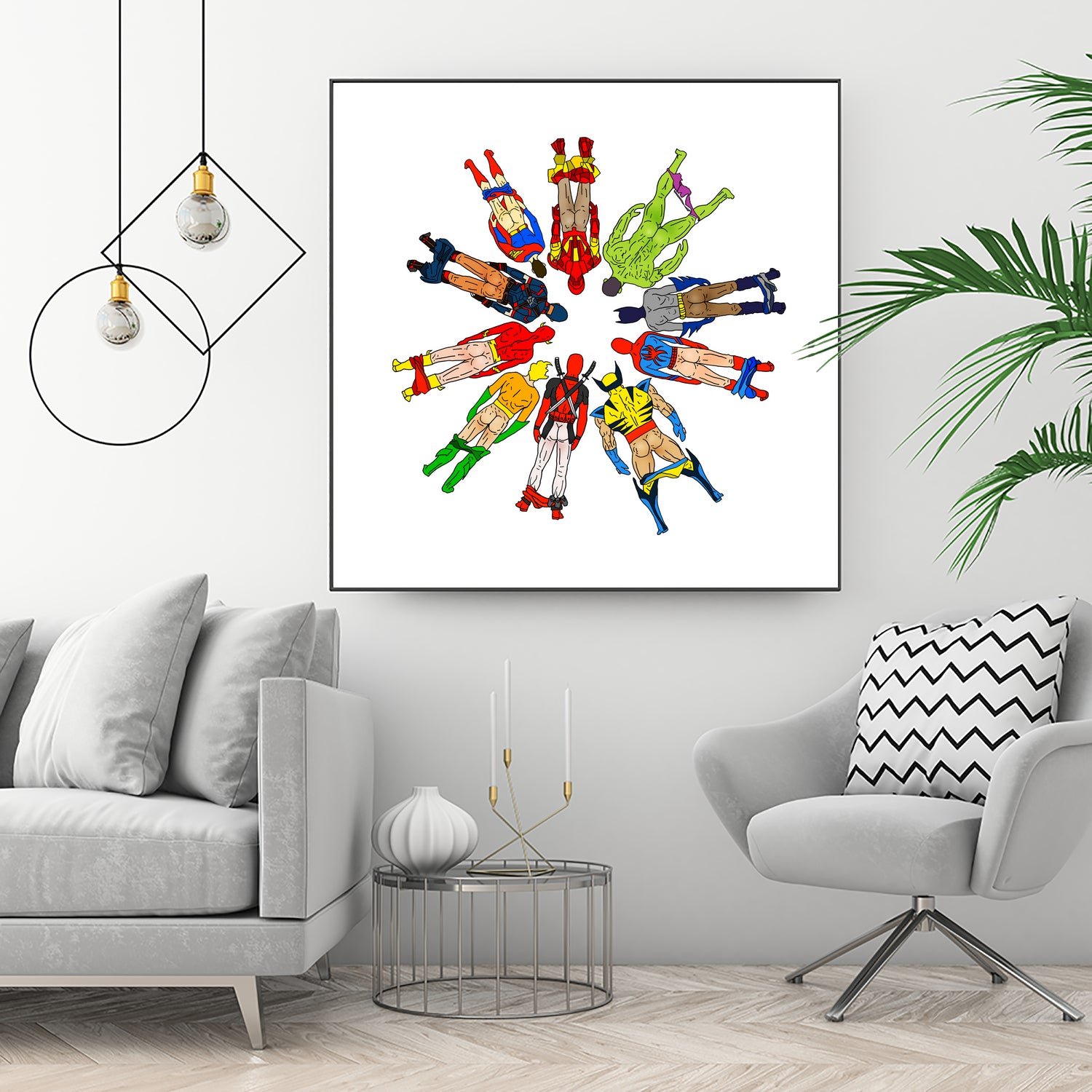 Super Hero Butts by Winston Chiu on GIANT ART - white digital drawing