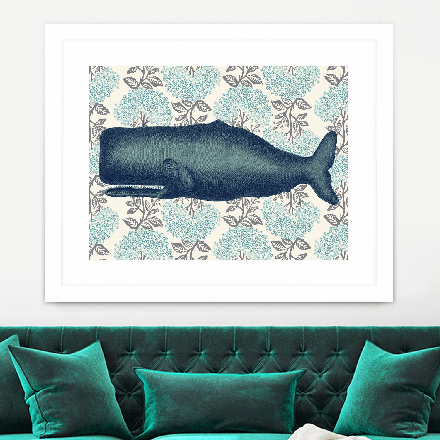 Moby Vineyard Aqua by Thomas Fernez on GIANT ART - blue digital painting