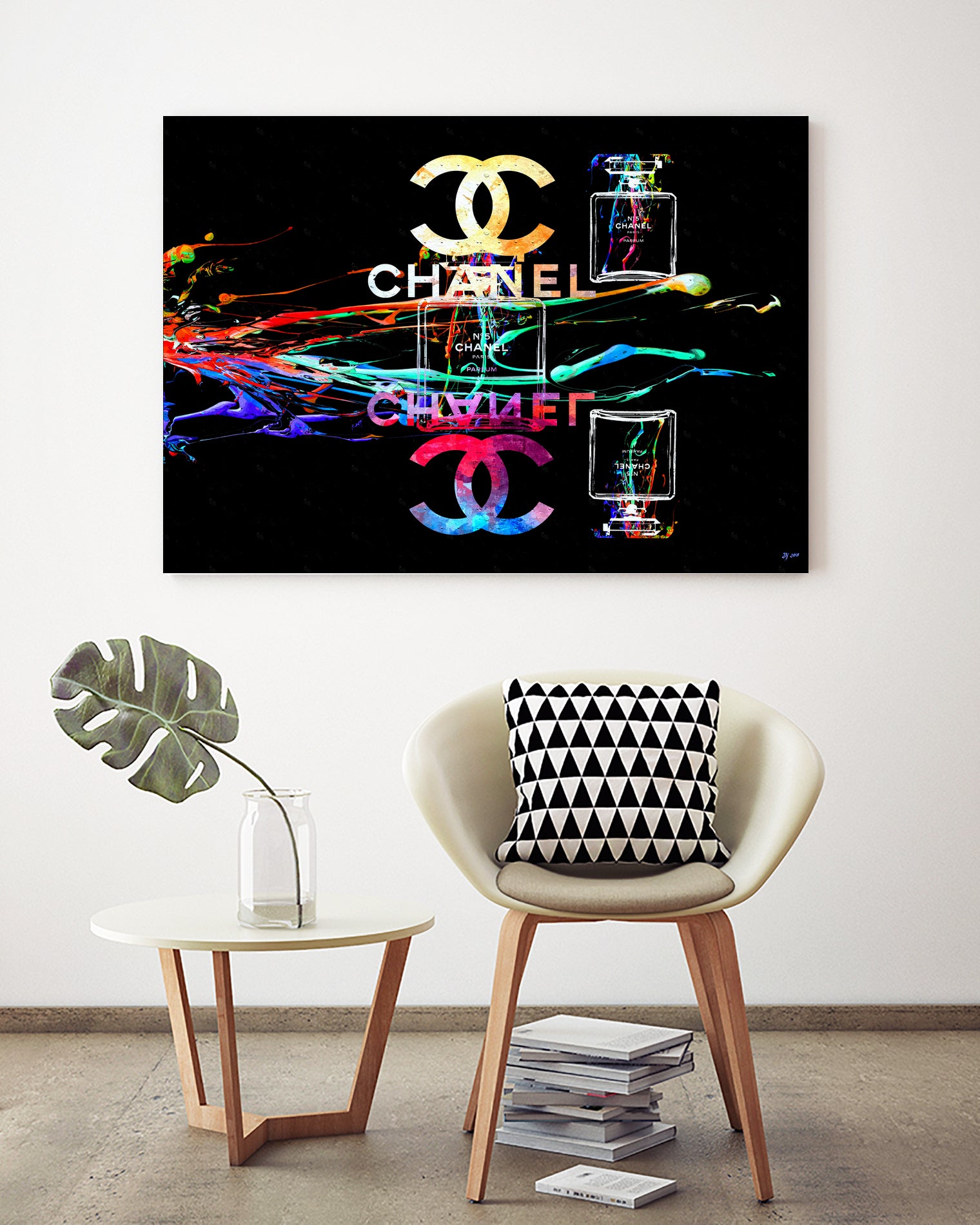 Chanel Perfumes by Daniel Janda on GIANT ART - black mixed media