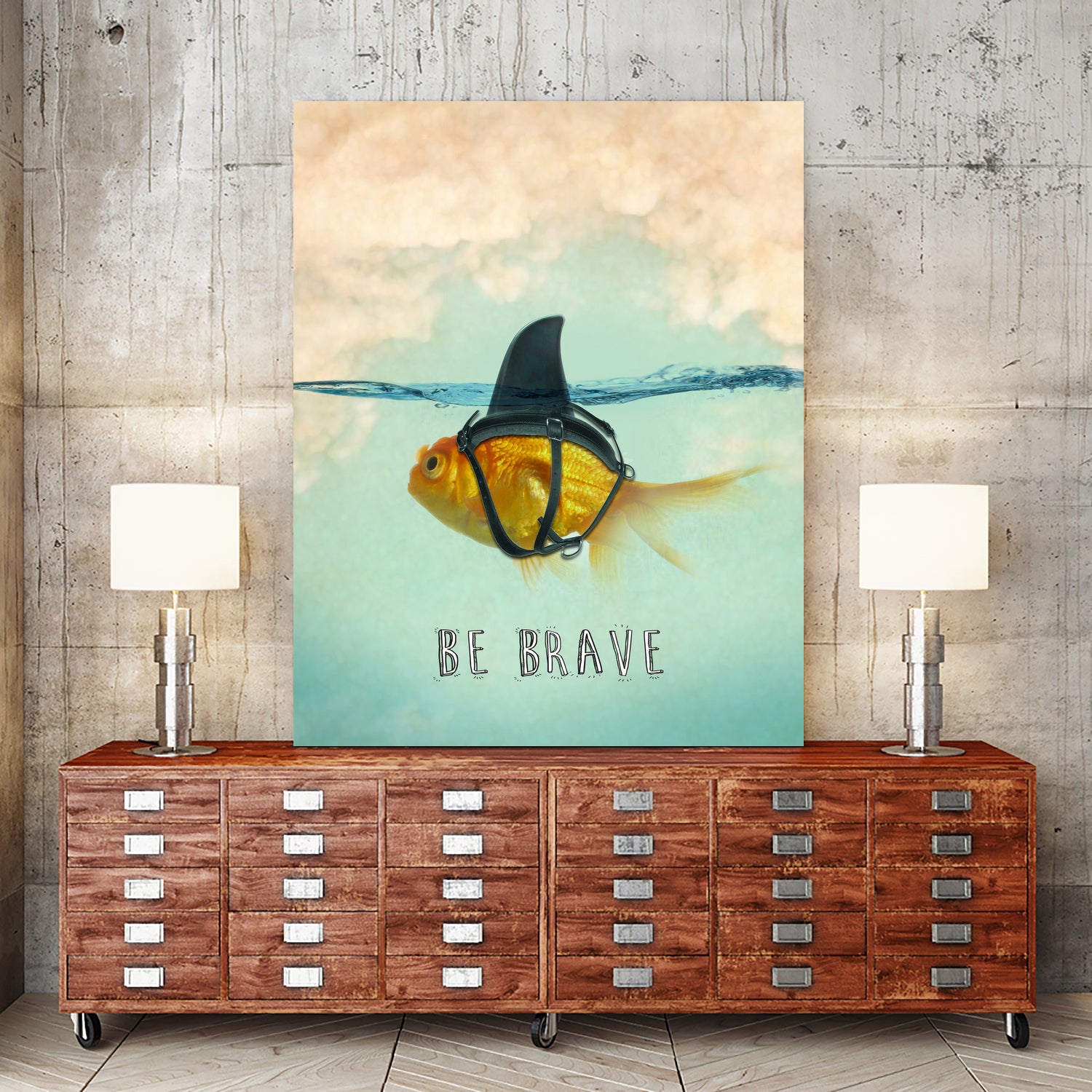 BE BRAVE by Vin Zzep on GIANT ART - white digital painting