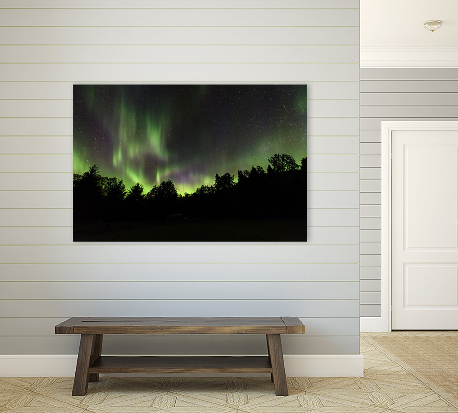 Quebec Northern Lights by Lorenzo Bustillo on GIANT ART - gray photo illustration