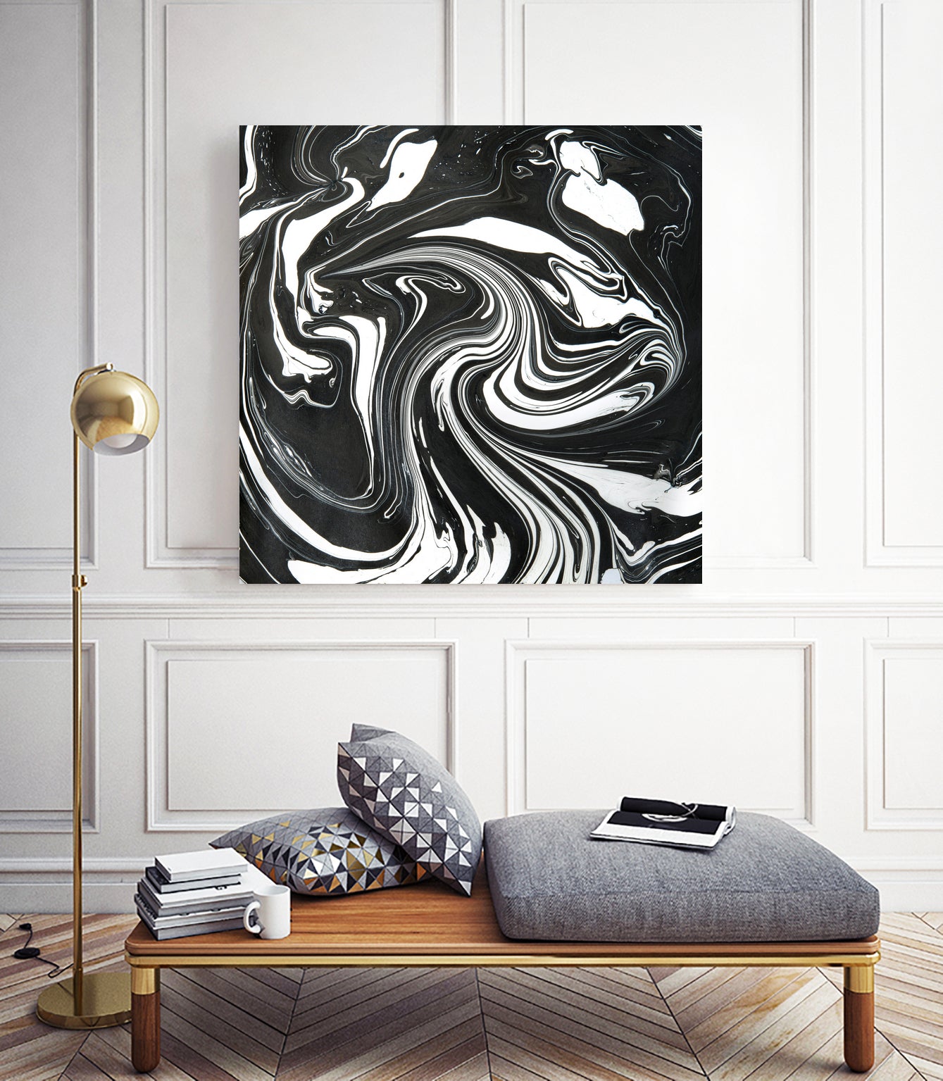 Marble texture I by Tania Amrein on GIANT ART - black digital drawing