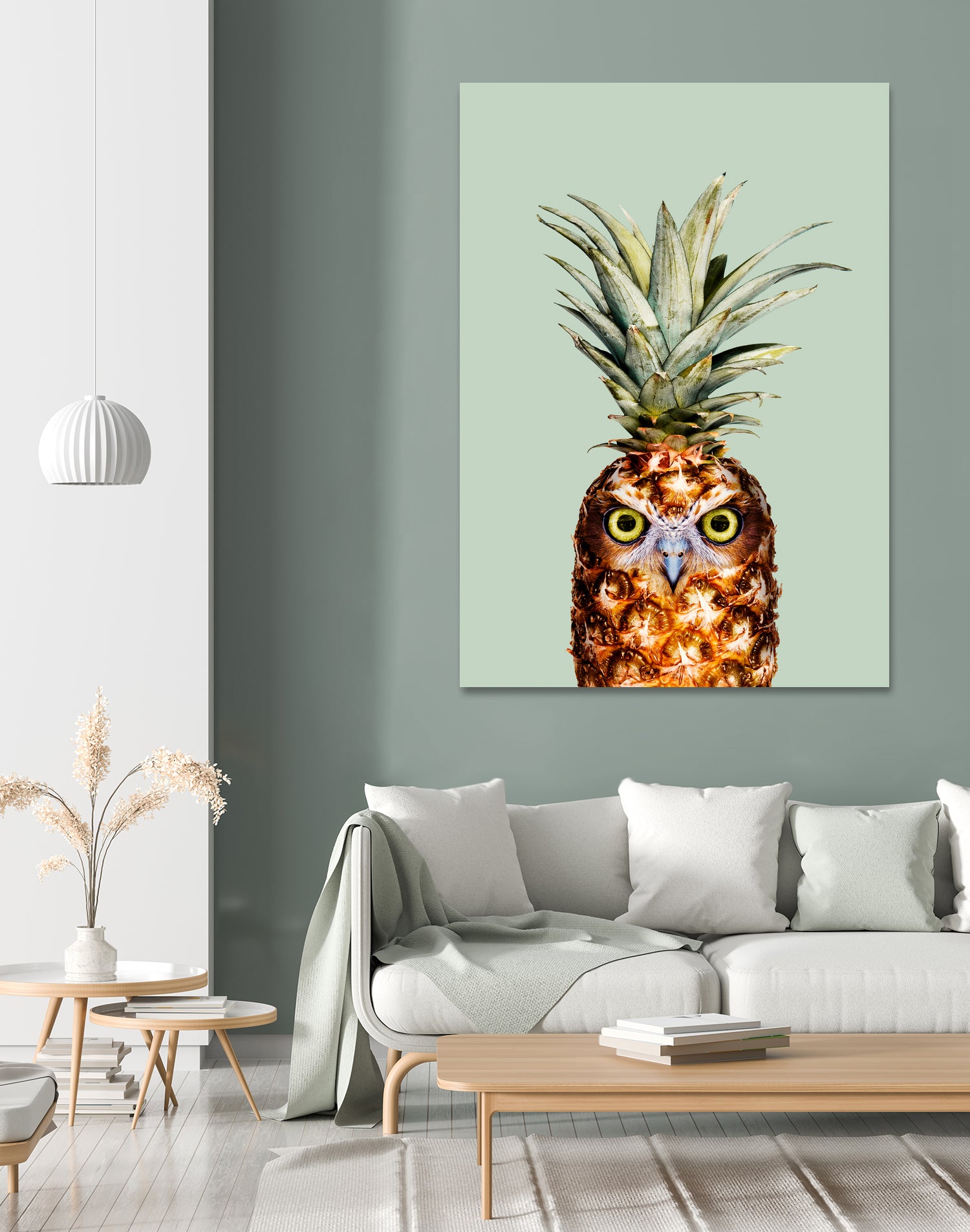 PINEAPPLE OWL by Jonas Loose on GIANT ART - green photo manipulation