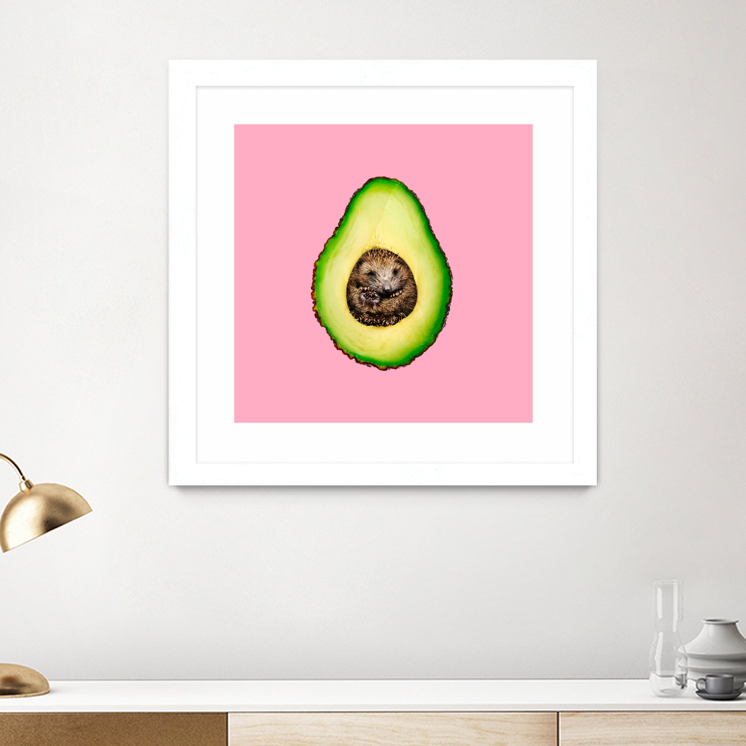 HEDGEHOCADO by Jonas Loose on GIANT ART - green photo illustration