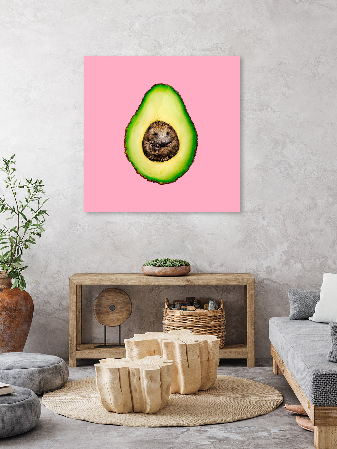 HEDGEHOCADO by Jonas Loose on GIANT ART - green photo illustration