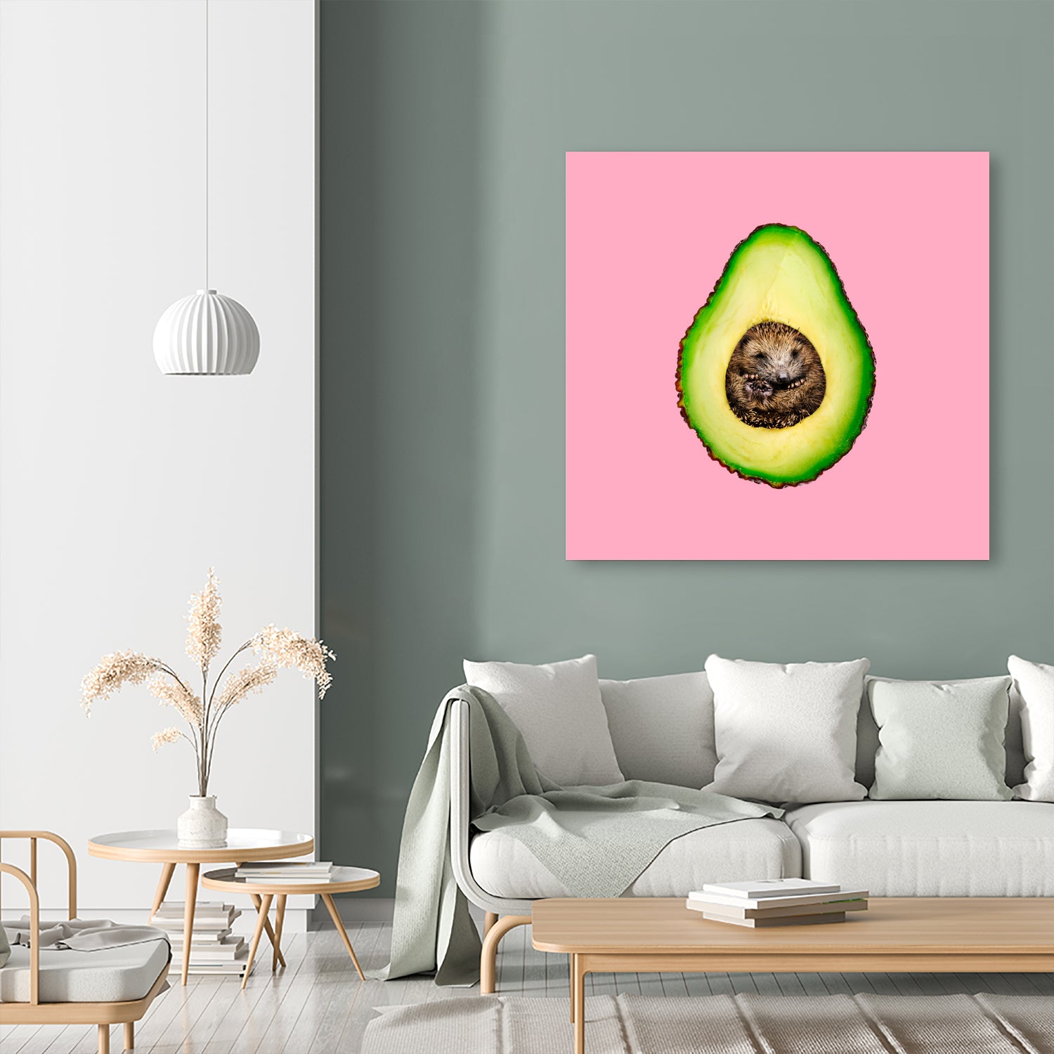 HEDGEHOCADO by Jonas Loose on GIANT ART - green photo illustration