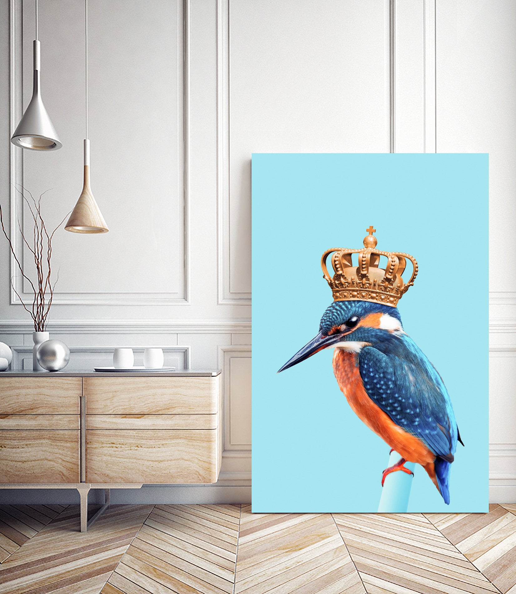KINGFISHER by Jonas Loose on GIANT ART - blue photo manipulation