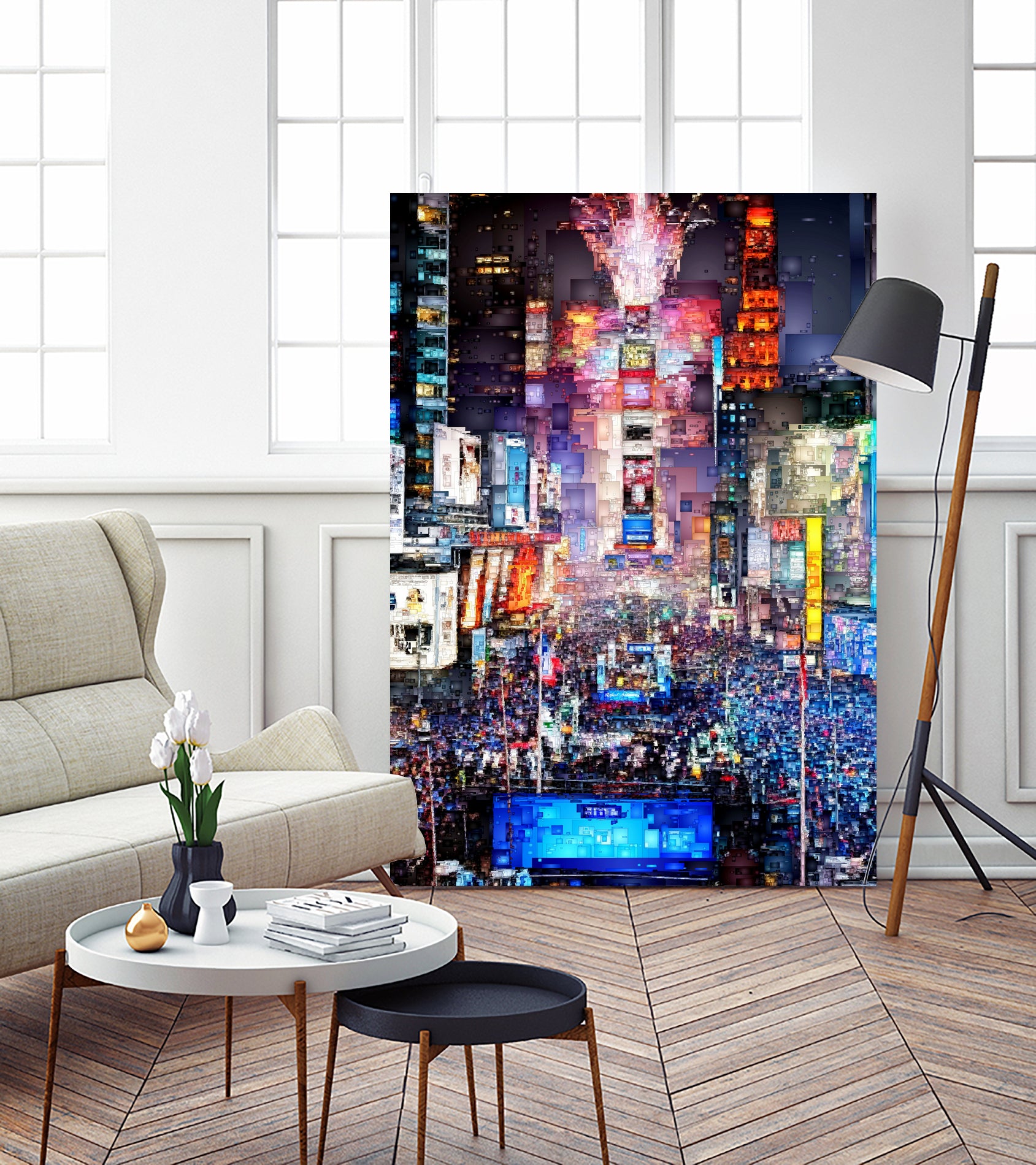 New York City - Times Square by Rafael Salazar on GIANT ART - blue digital painting