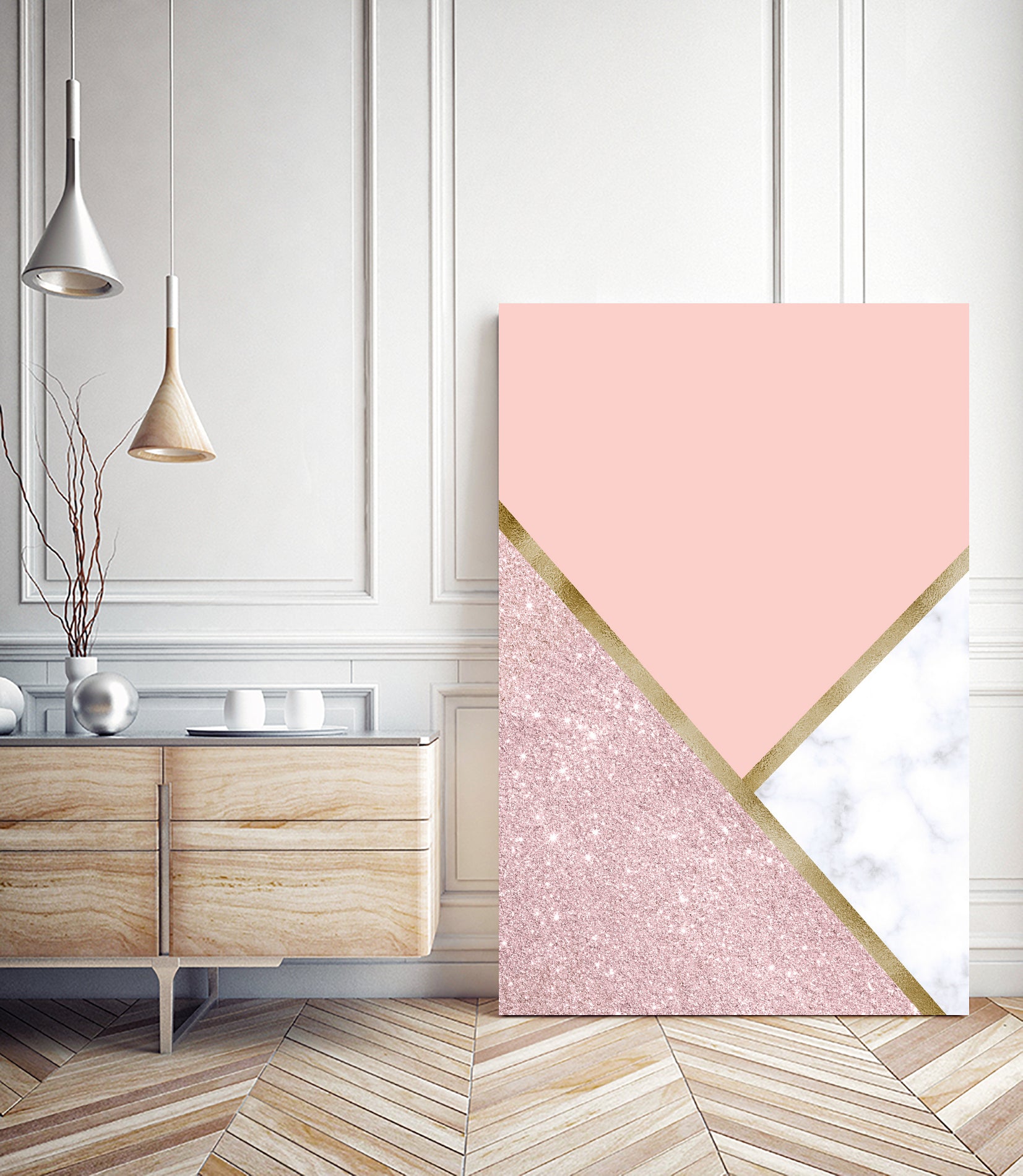 Glitter and marble by Denitsa Tsonkova on GIANT ART - pink digital drawing