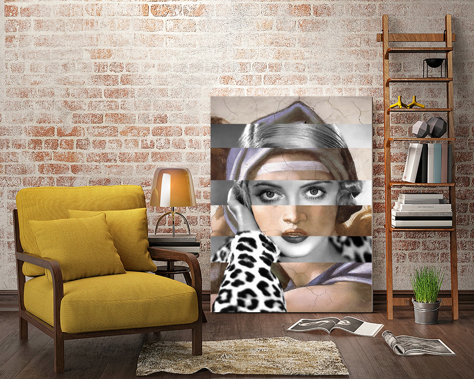 Michelangelo's Sibilla Delfica & Bette Davis by Luigi Tarini on GIANT ART - gray photo manipulation