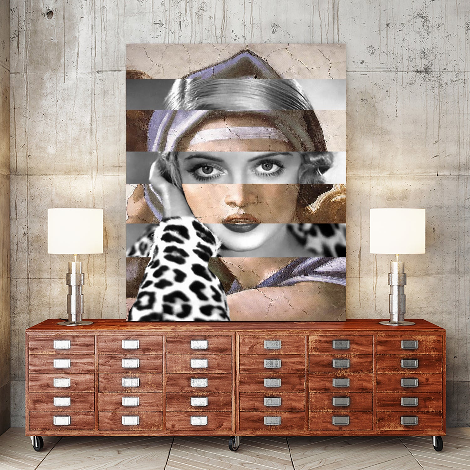 Michelangelo's Sibilla Delfica & Bette Davis by Luigi Tarini on GIANT ART - gray photo manipulation