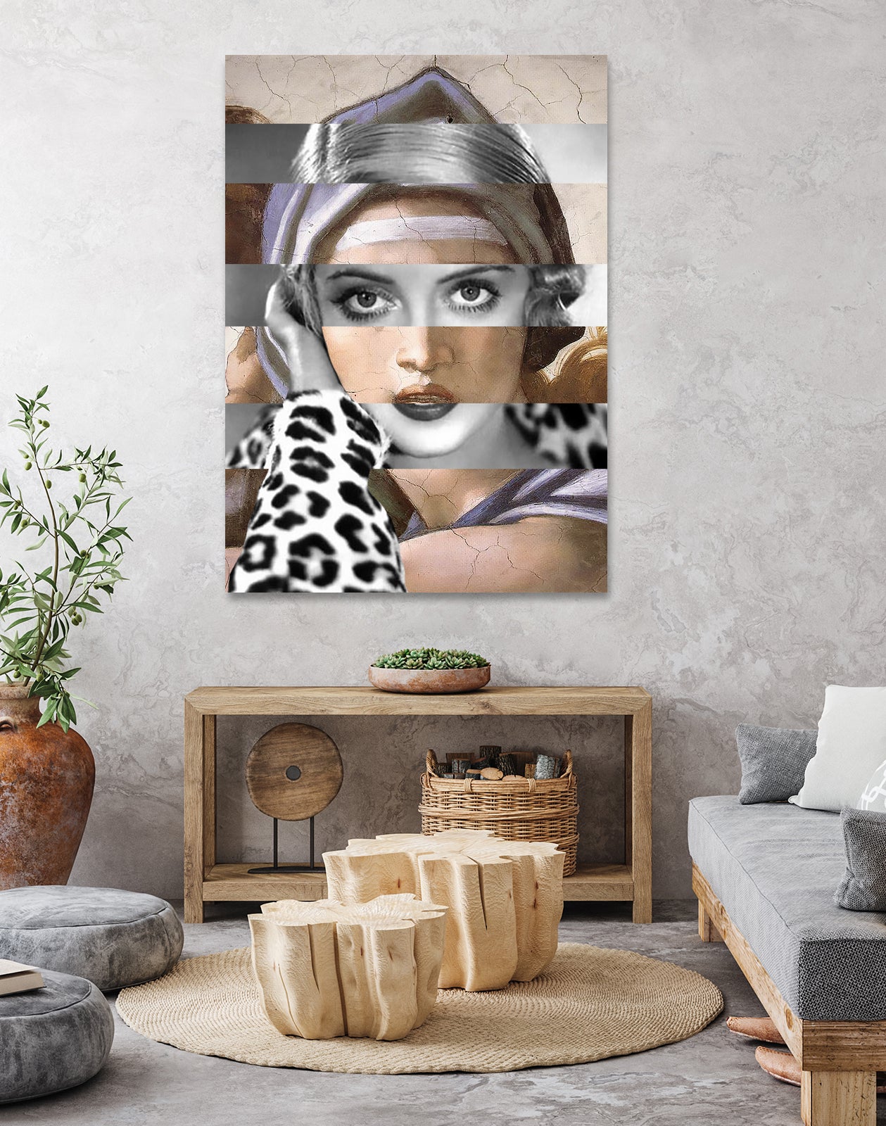 Michelangelo's Sibilla Delfica & Bette Davis by Luigi Tarini on GIANT ART - gray photo manipulation