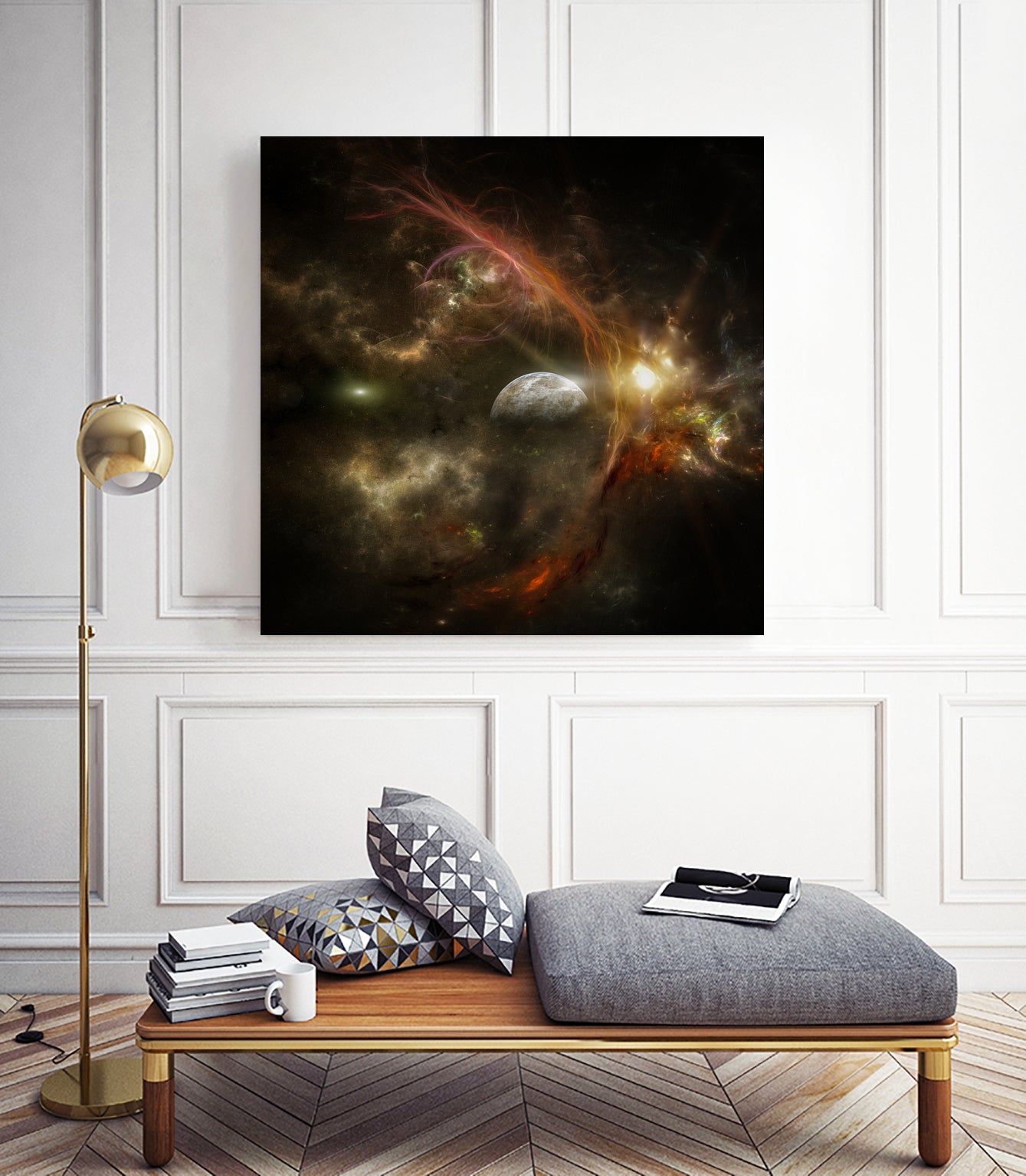Bright nebula by Alain Gaymard on GIANT ART - black 3d art