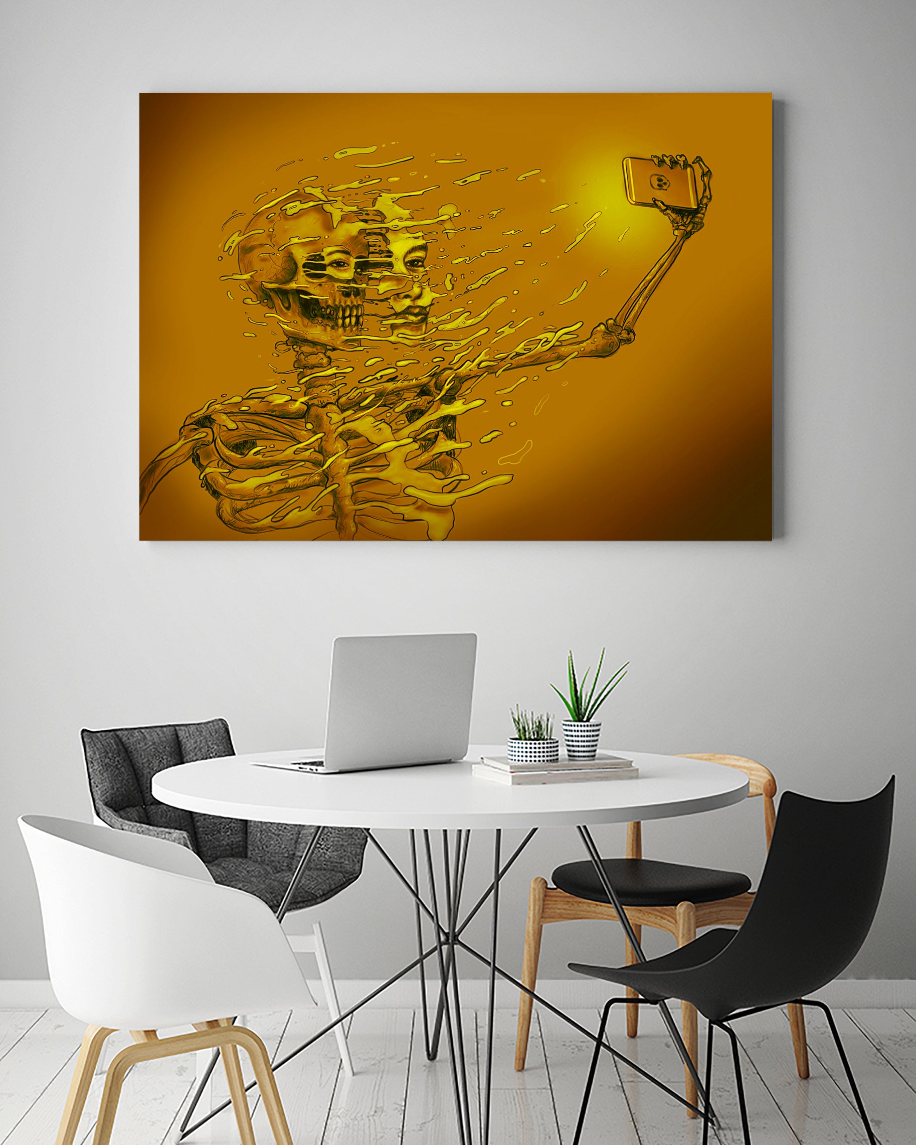 Selfie by Francis Mi Oza on GIANT ART - yellow digital painting