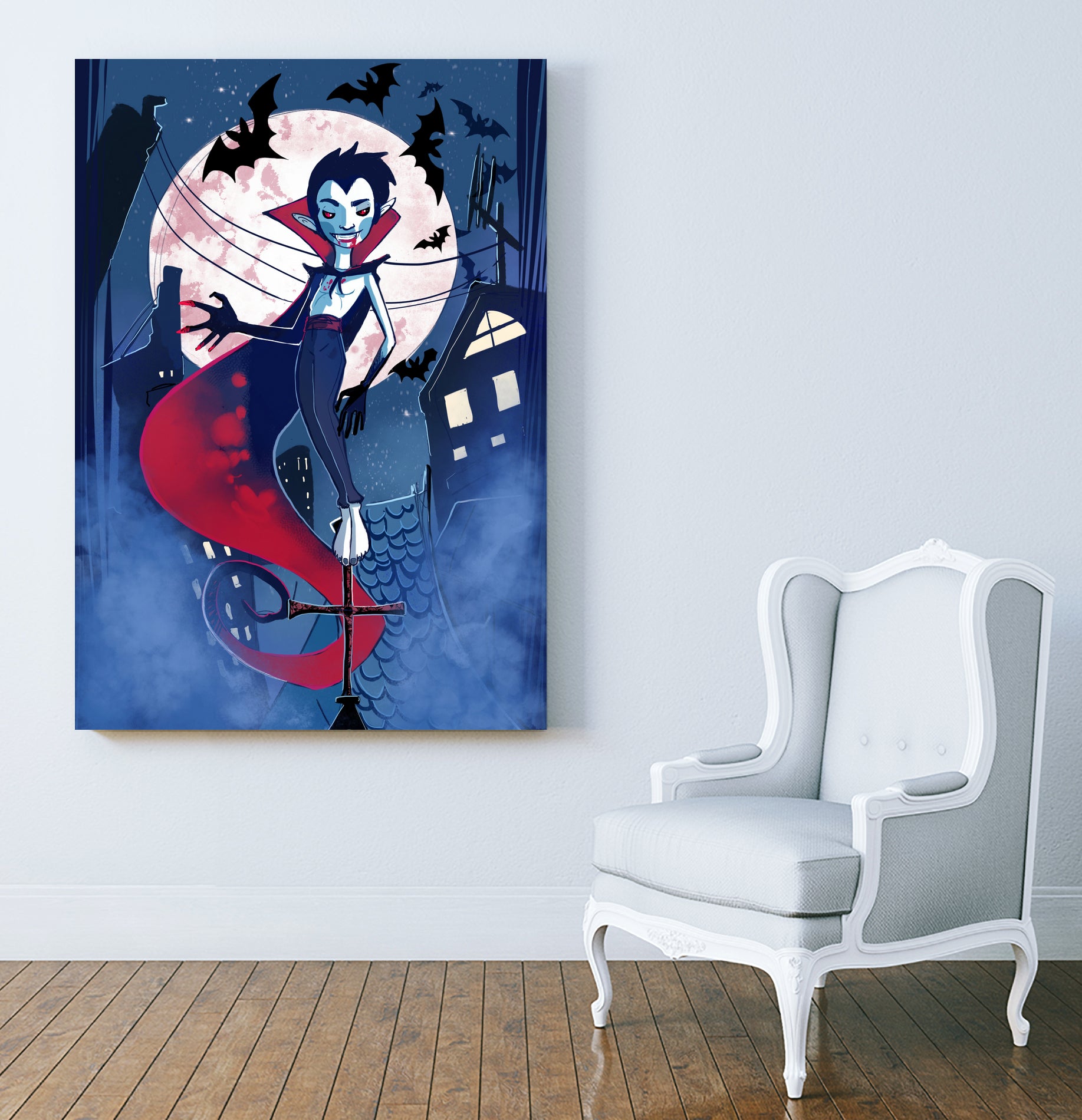 Vampire Blues by Gema Moratilla on GIANT ART - blue digital painting